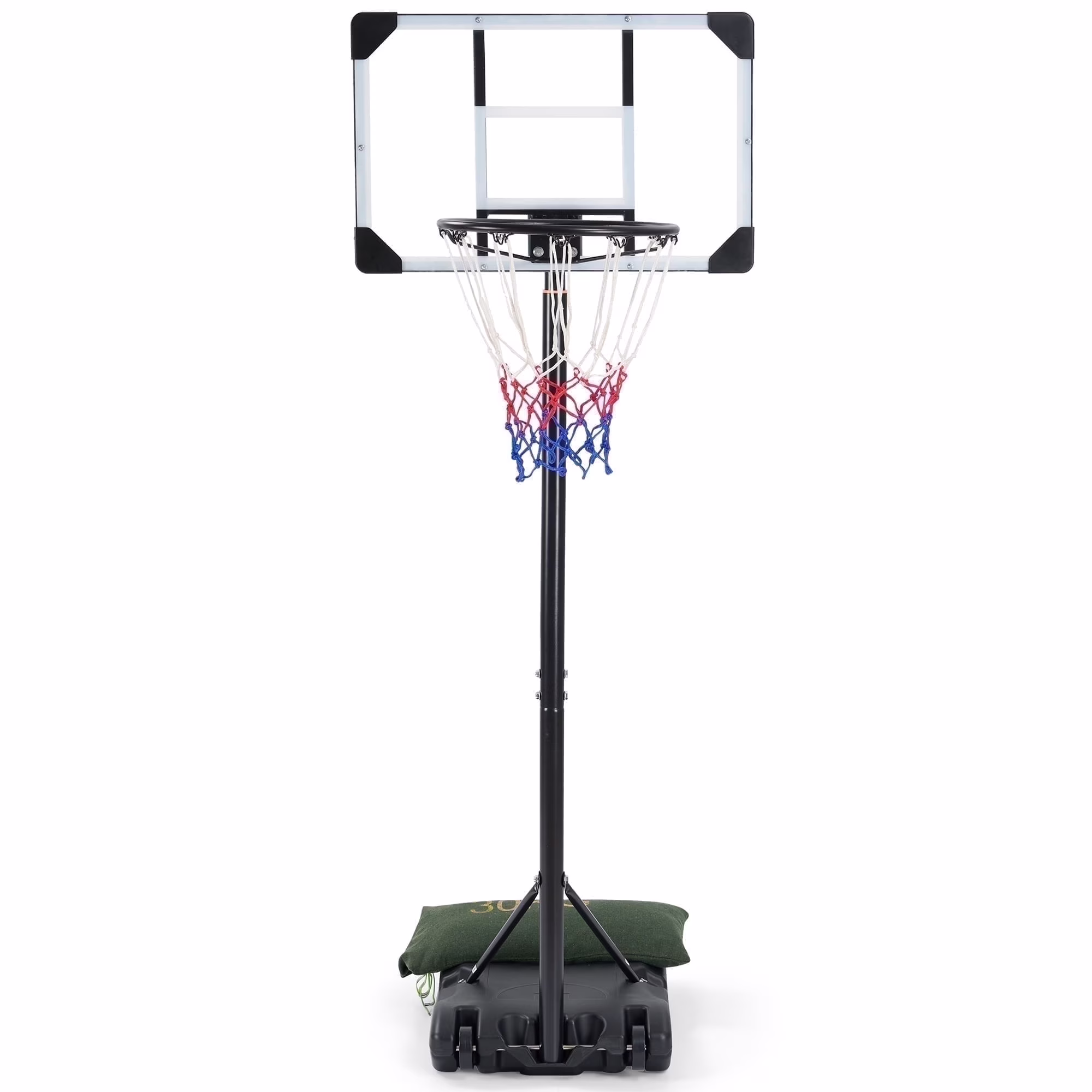 Naipo Basketball Hoop Basketball Goal System Height Adjustable 5.1ft to 7ft  Court for All Age Ranges Indoor Outdoor Use
