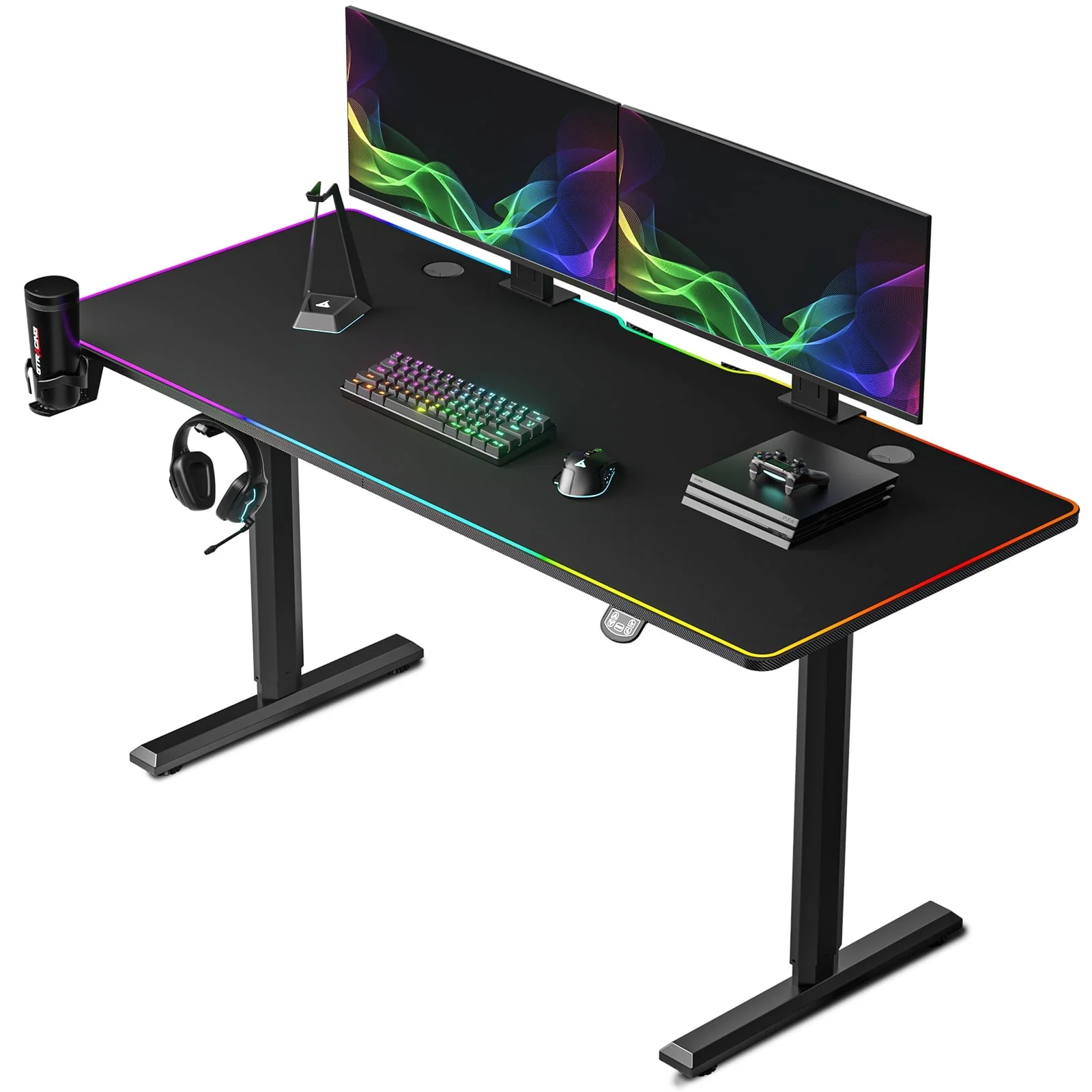GTRACING 55 Inches Electric Standing Gaming Desk, RGB