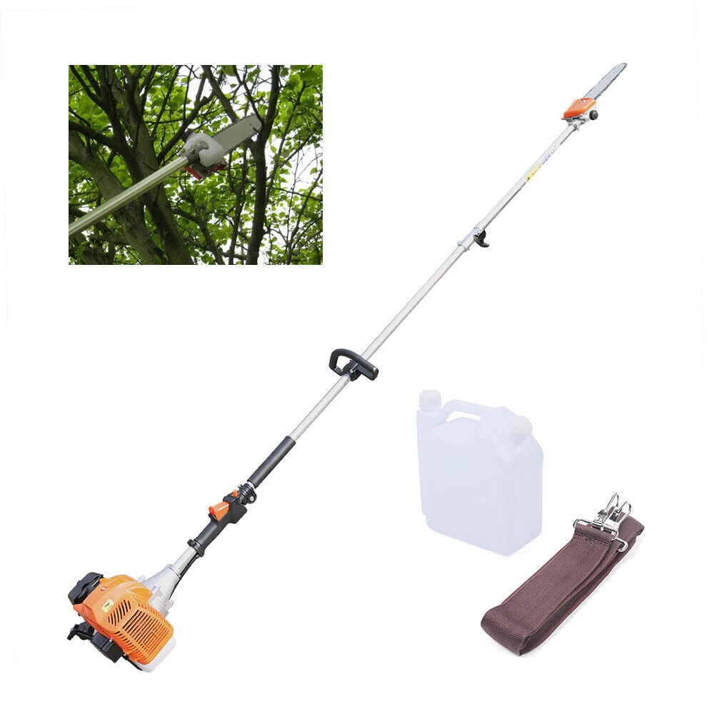 TFCFL 2-stroke 52cc Gasoline Pole Saw Long Reach Tree Pruner Trimmer 2.3M for Landscaping, Air-cooled sys