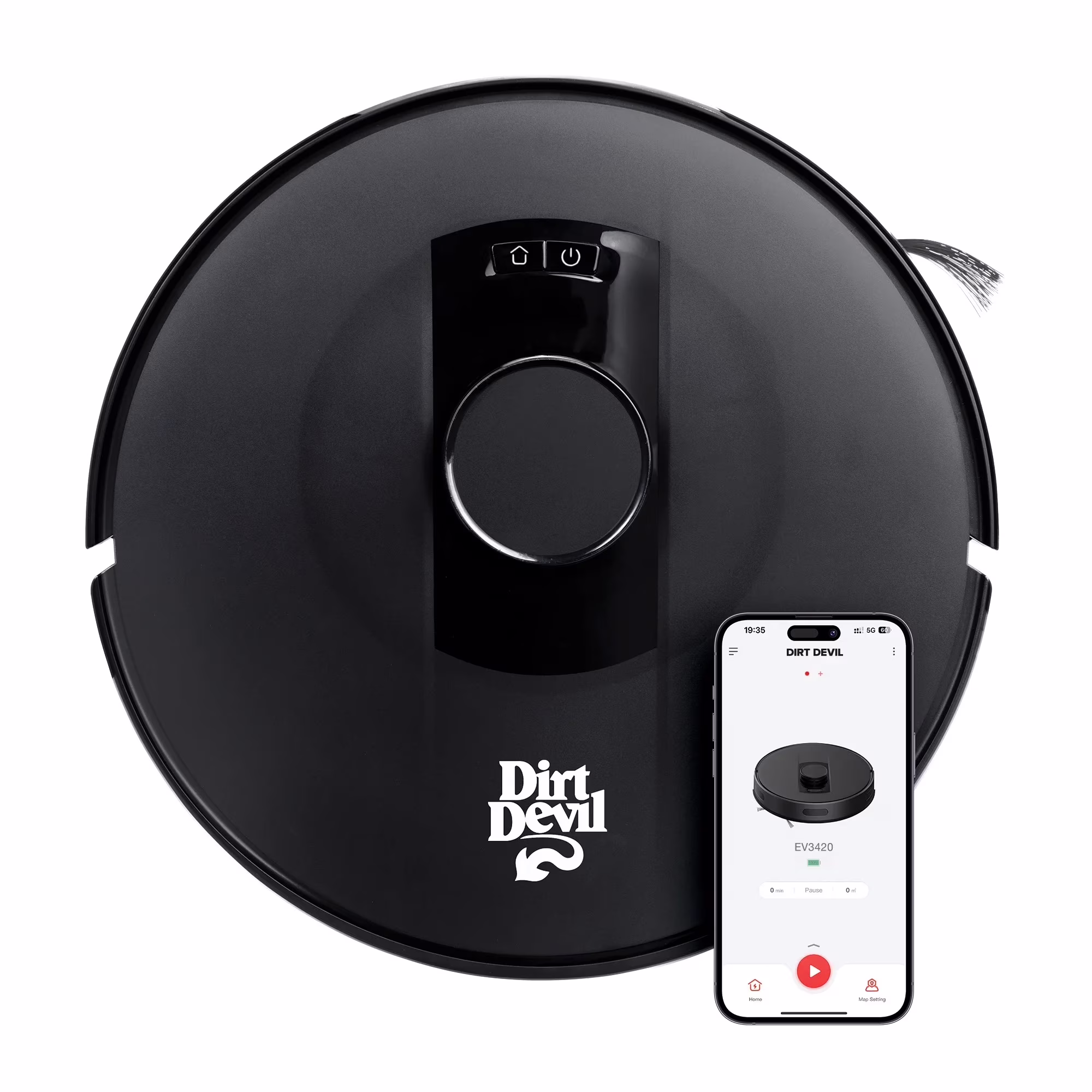 Dirt Devil EV3420 Robot Vacuum Wi-Fi Compatible, Auto-Docking, Smart 360 LIDAR Navigation