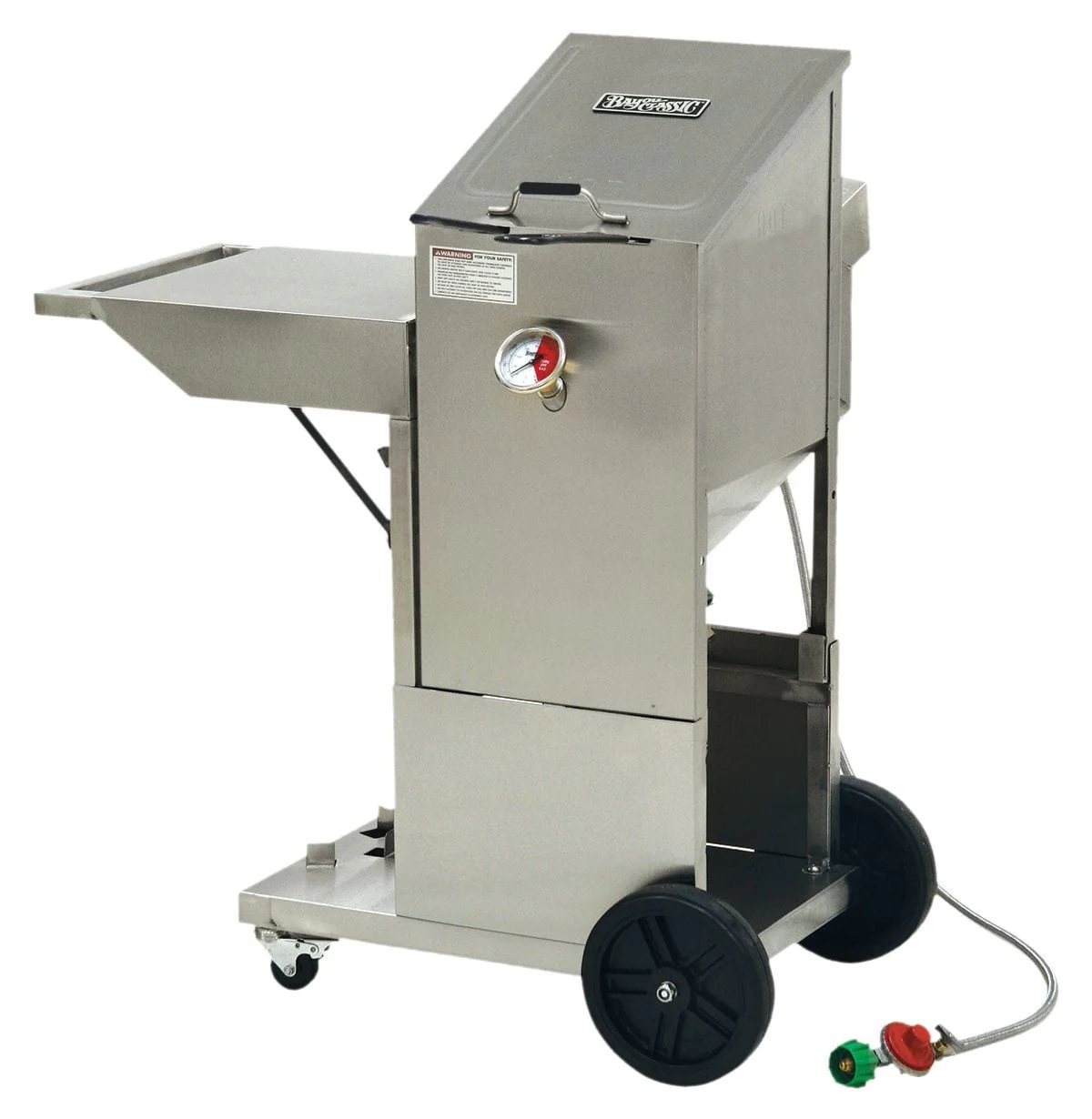 Bayou Classic 4 Gallon Bayou Fryer & Accessory Cart - Stainless Steel, Model 700-704