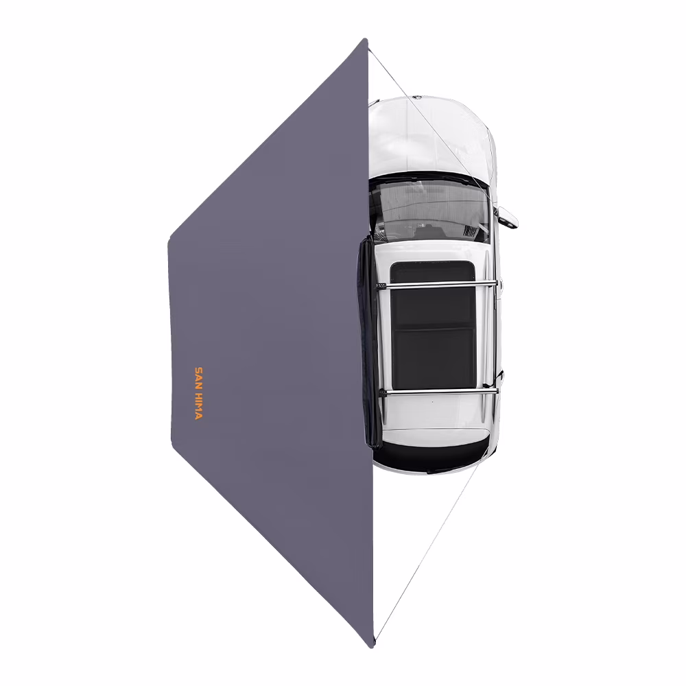 Mondawe180 Degree Car Awning Camping 600D Outdoor Freestanding Awning Waterproof Rooftop Tent for SUV Trucks Overland Tent Shelter