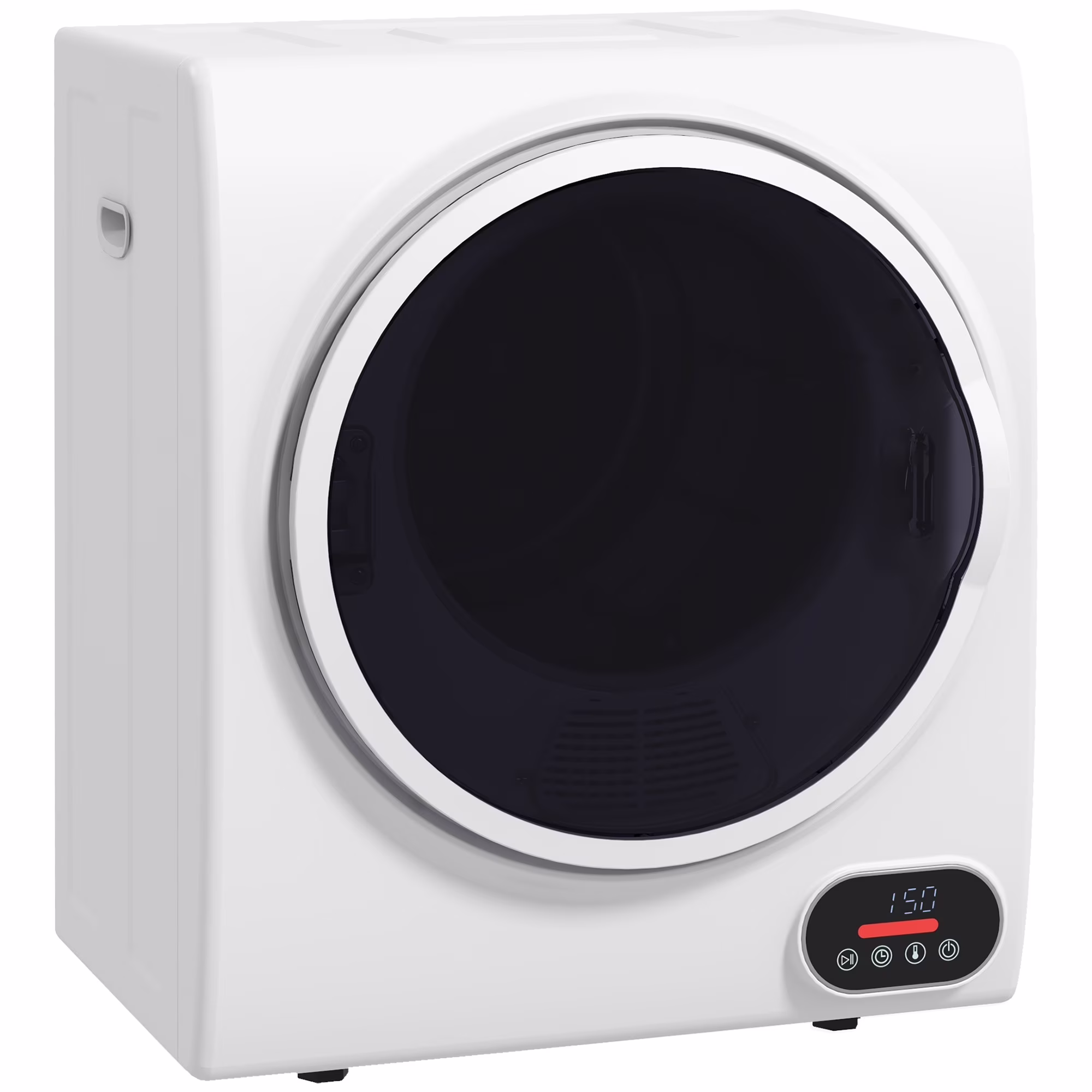 Portable Clothes Dryer, 120V 850W Compact Laundry Dryer With Intelligent Drying, 1.5 Cu.Ft Stainless Steel Drum, Front Load Electric Dryer For Apartments, Dorms, Rvs, White