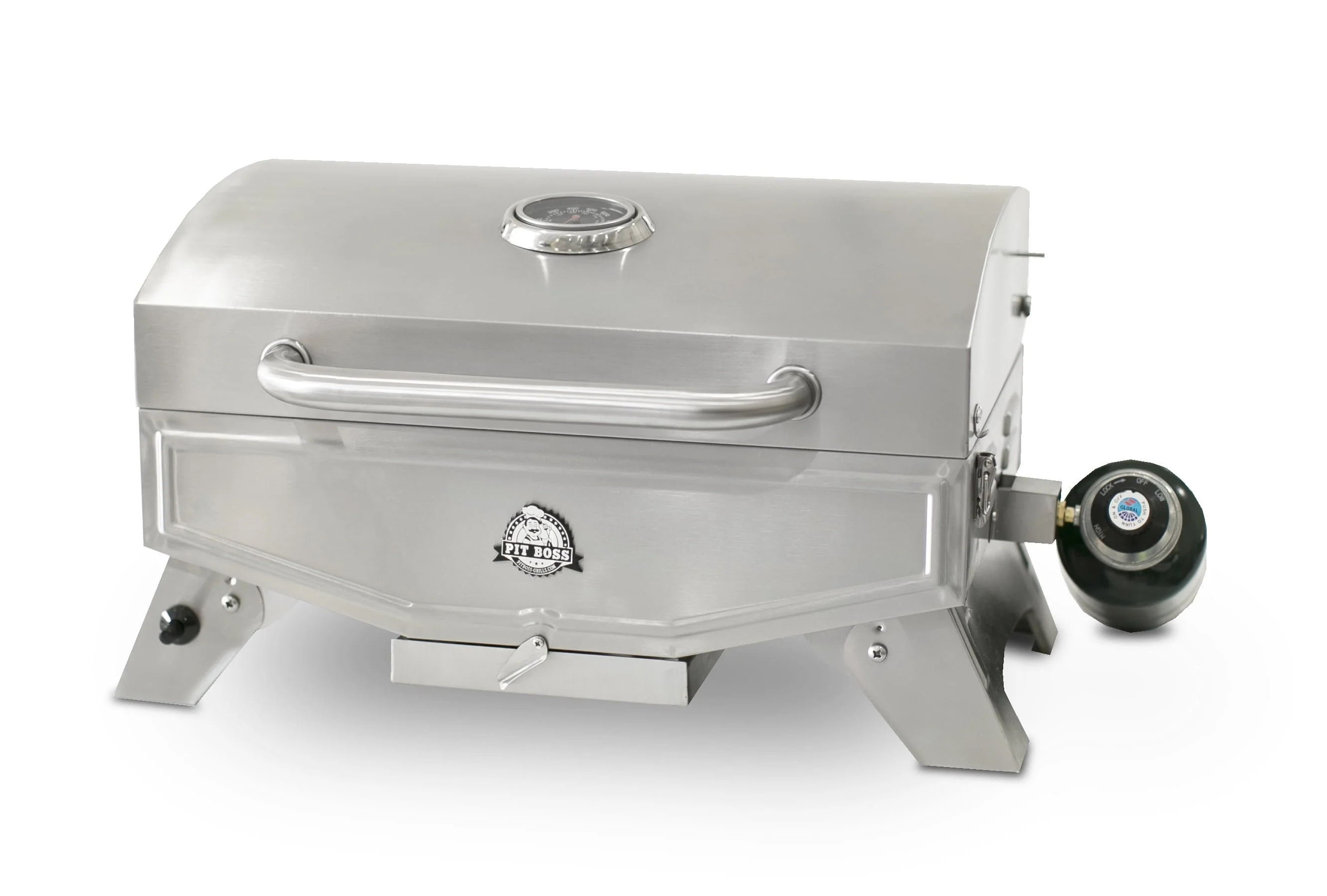 Pit Boss 1 Burner Silver Propane Portable Gas Grill