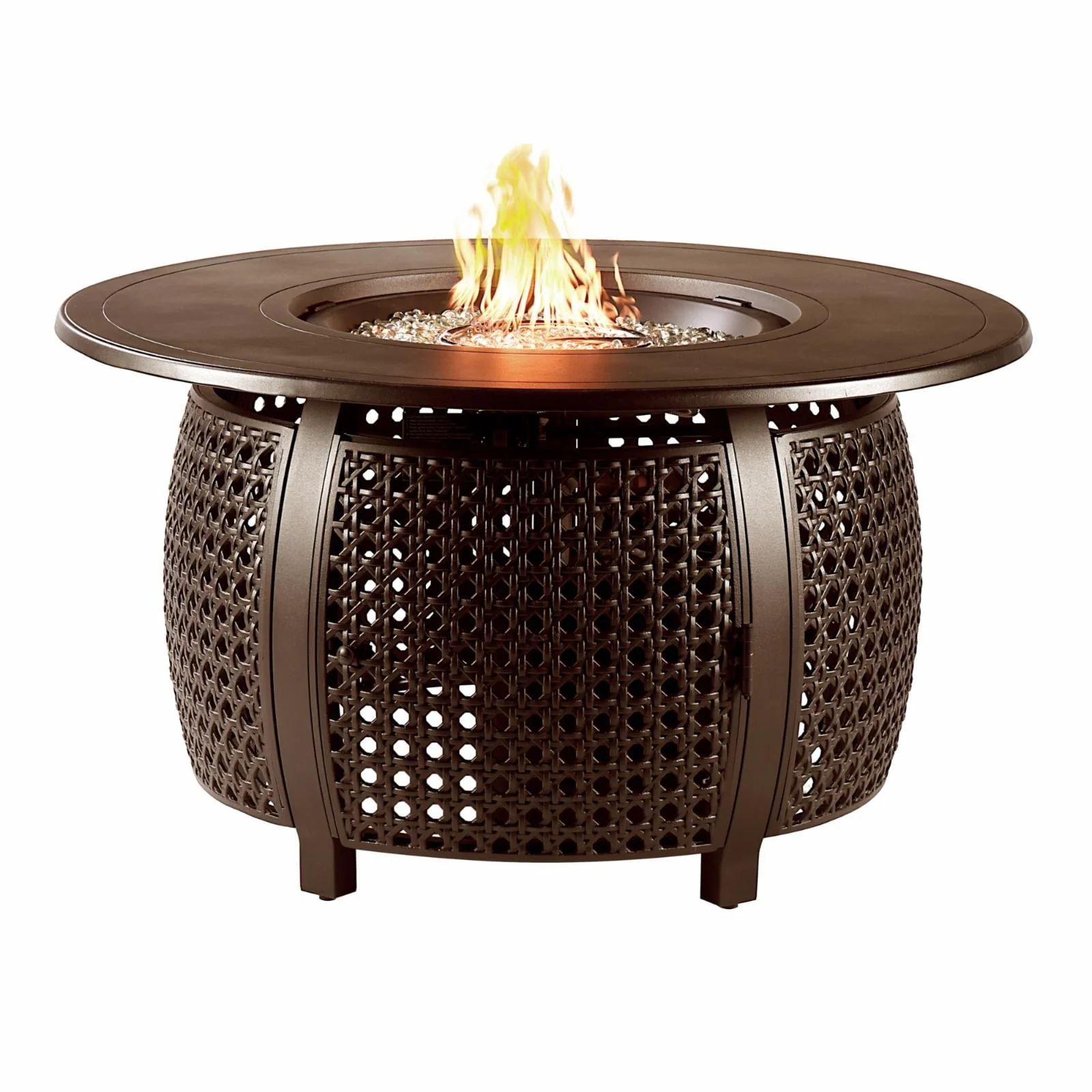 Oakland Living Cliff 44 in. Round Propane Fire Pit Table