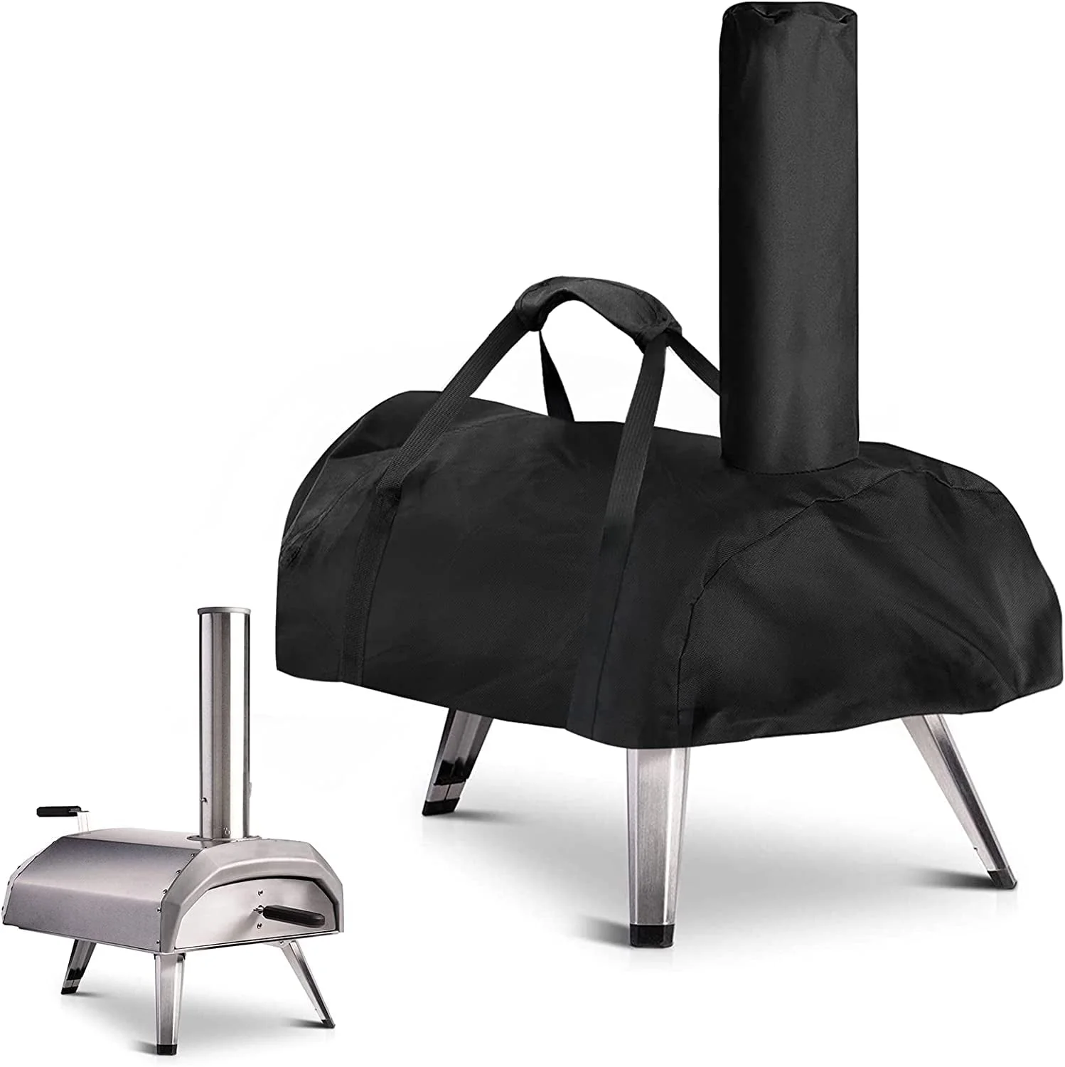 POMER Pizza Oven Cover for BIG HORN, Portable Pizza Oven Accessories Waterproof Pizza Oven Covers with Chimney Outdoor Protective Carry Cover