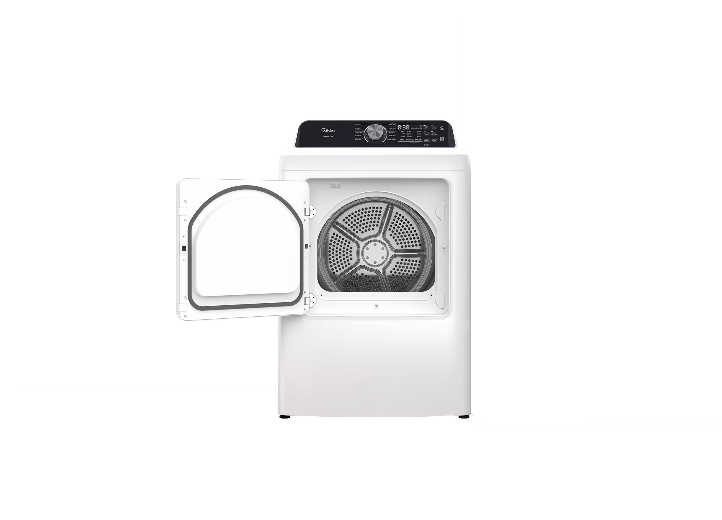 MIDEA 7.0 Cu Ft Sensor Dry Electric Smart Dryer, White