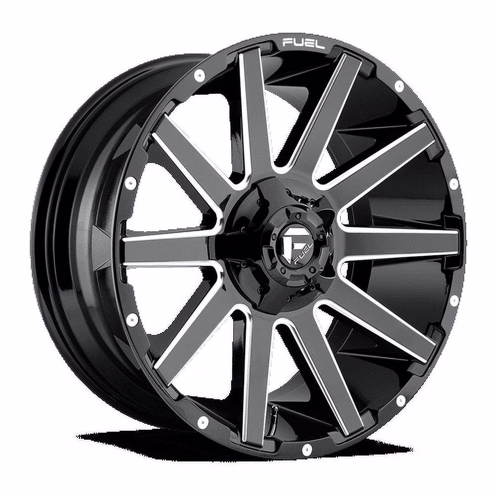 Fuel 1PC Aluminum Rim D615 CONTRA 20X9in Gloss Black Milled Finish, D61520909849