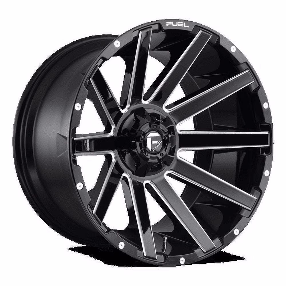 Fuel 1PC Aluminum Rim D615 CONTRA 18X9in Gloss Black Milled Finish, D61518902650