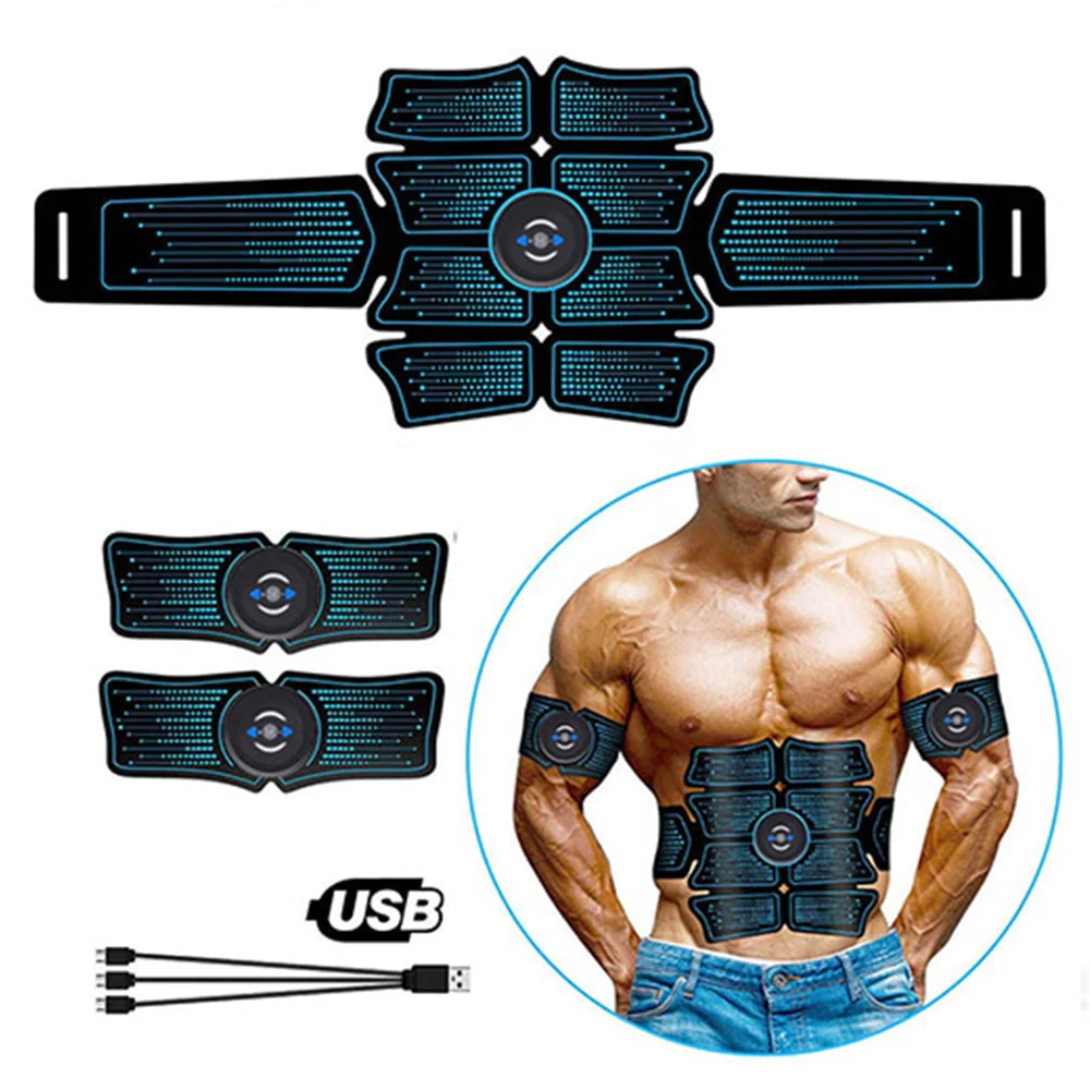 MOVSOU Muscle Trainer Intelligent Abs Stimulator Abdominal with 6 Modes 10 Levels, Abs Muscle Training Gear Muscle Toner for Men Women Portable Fitness Workout Home Equipment