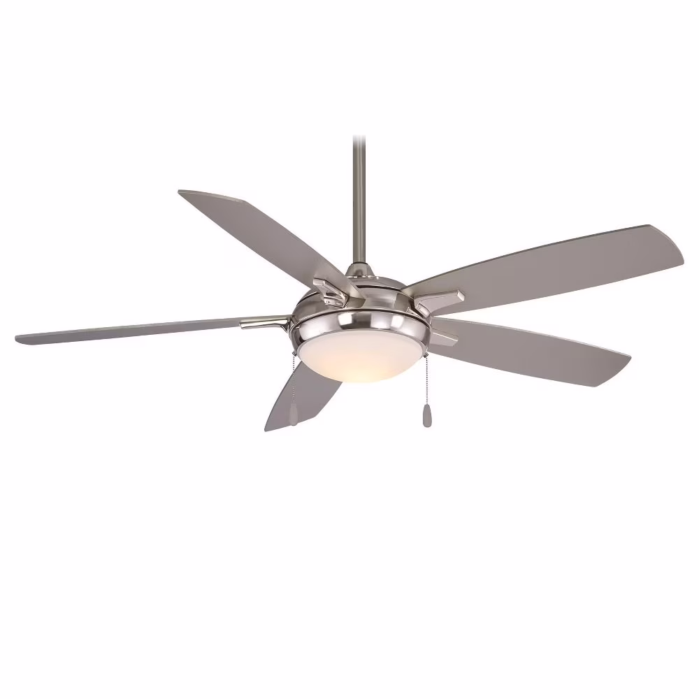 Led Ceiling Fan In Transitional Style 15.25 Inches Tall By 54 Inches Wide-Brushed Nickel Finish-Silver Blade Color Minka Aire Fans F534l-Bn