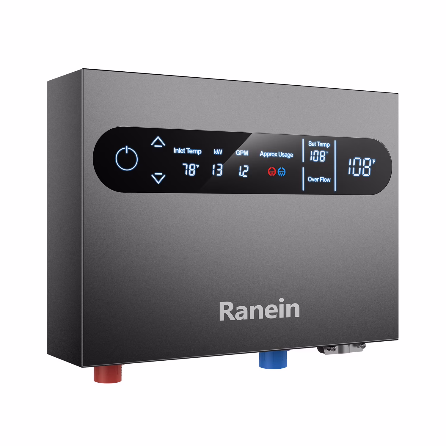 13kW Tankless Electric Water Heater, 240V on Demand Instant Endless Water Heater with LED Temperature Display for Whole House Shower