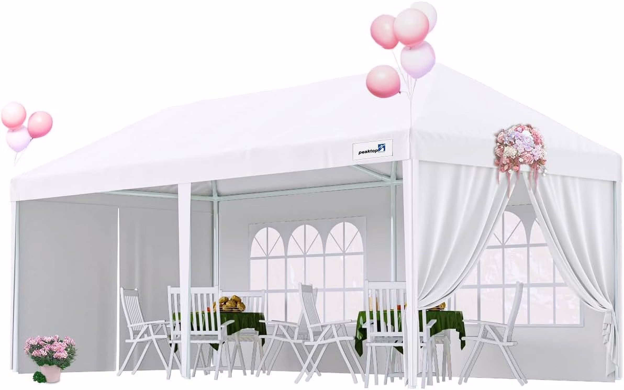 PEAKTOP OUTDOOR 10'x20' Heavy Duty Party Tent Wedding Tent Outdoor Canopy Gazebo