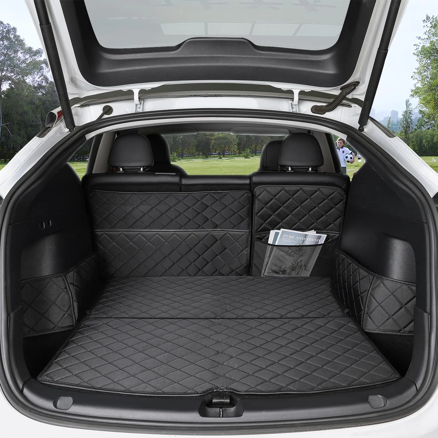 for Tesla Model Y Trunk Mats Cargo Liner Waterproof Dog Car Seat Covers Protector All-Weather Rear Floor Mat for Tesla Model Y Accessories 2019-2025