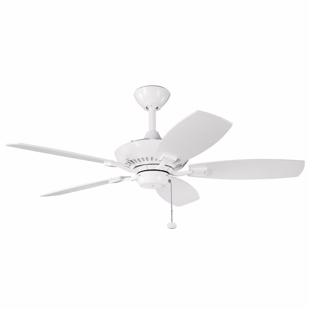 Ceiling Fan With Traditional Inspirations 14 Inches Tall By 44 Inches Wide-White Finish Kichler Lighting 300107Wh