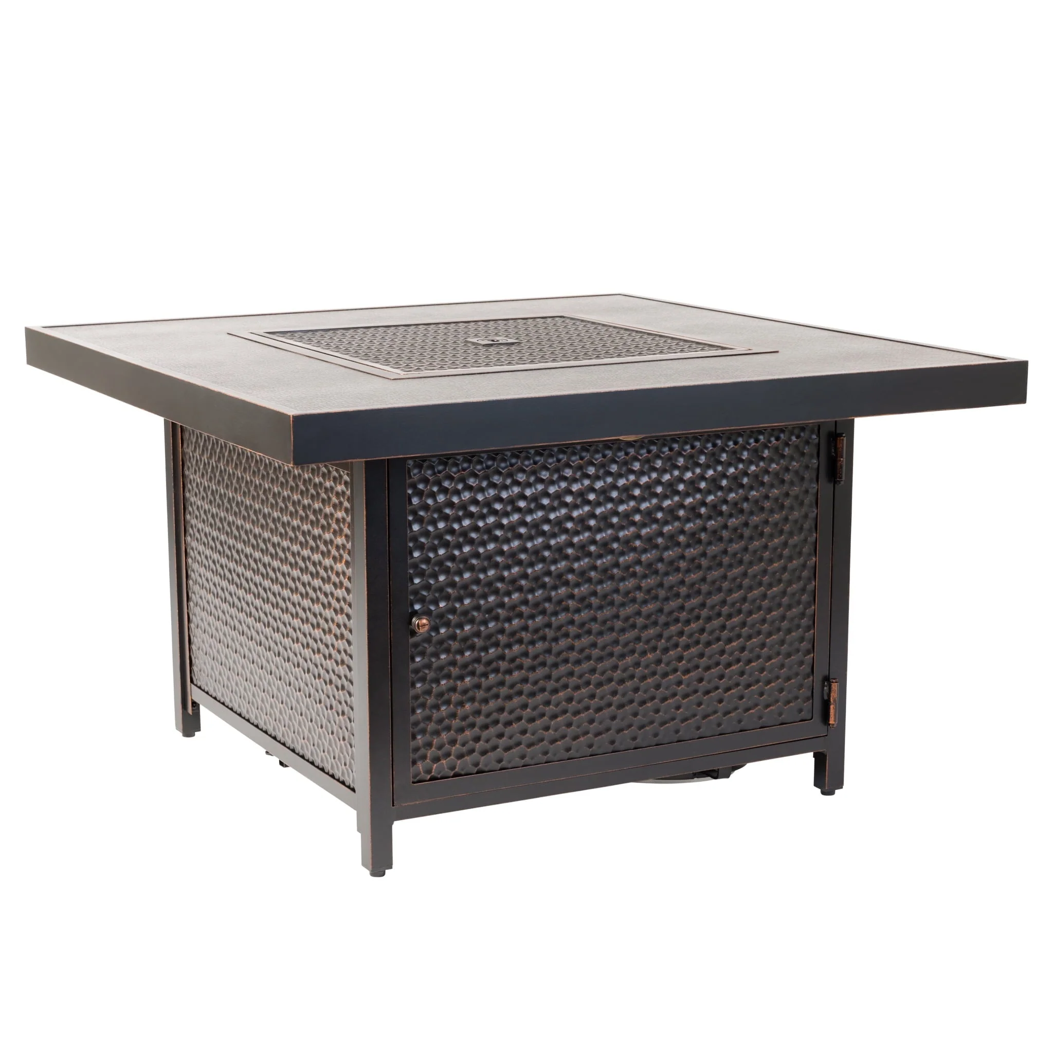 Fire Sense Weyland Square Aluminum Propane Gas Fire Pit