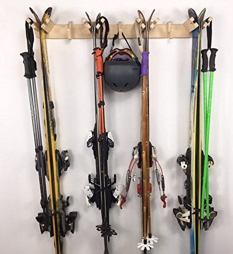 The Apres Vertical Ski Storage Rack (Holds 4 Sets of Skis)