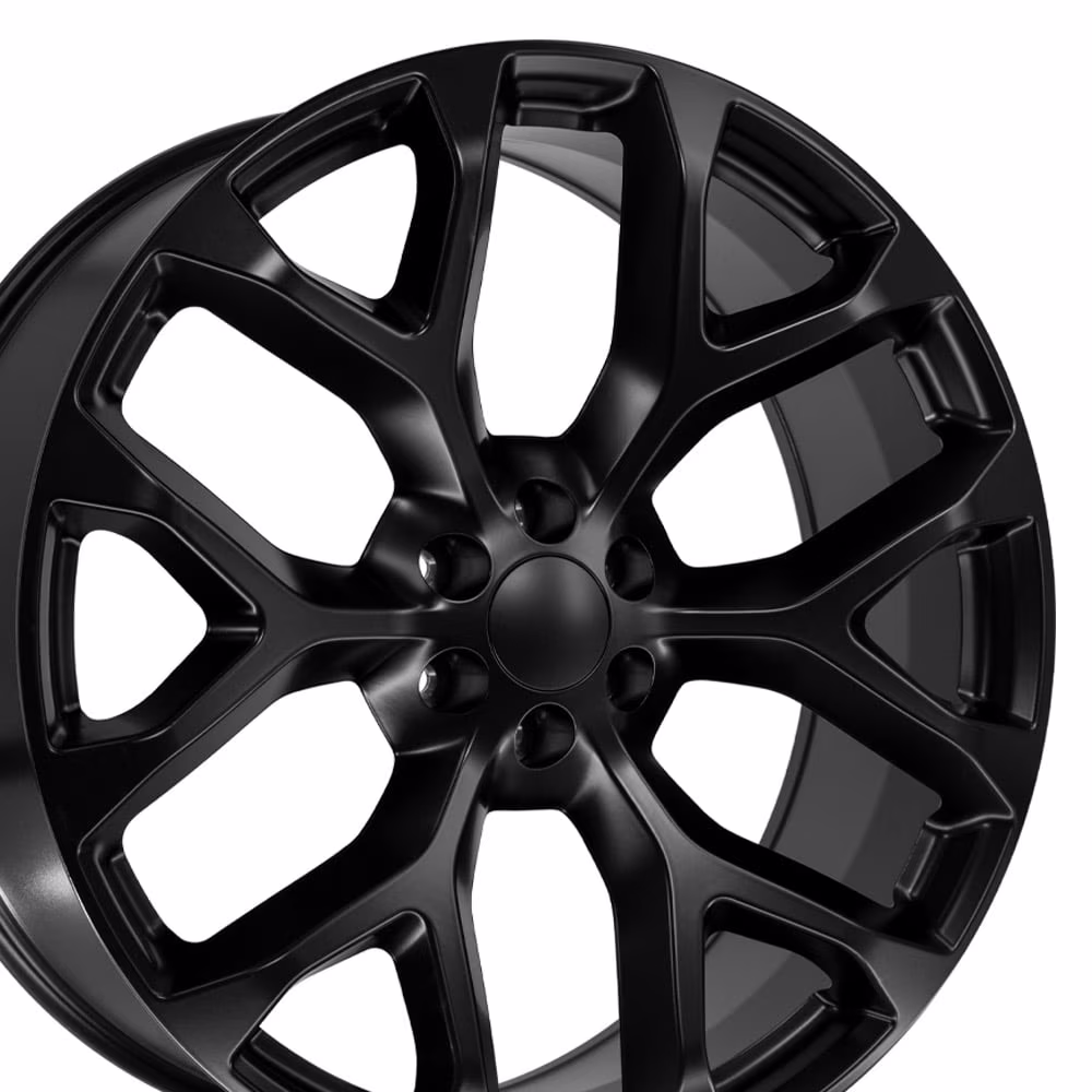 26 inch Replica Wheel CV98B Fits Chevy Silverado Rim 26x10 Satin Black Wheel