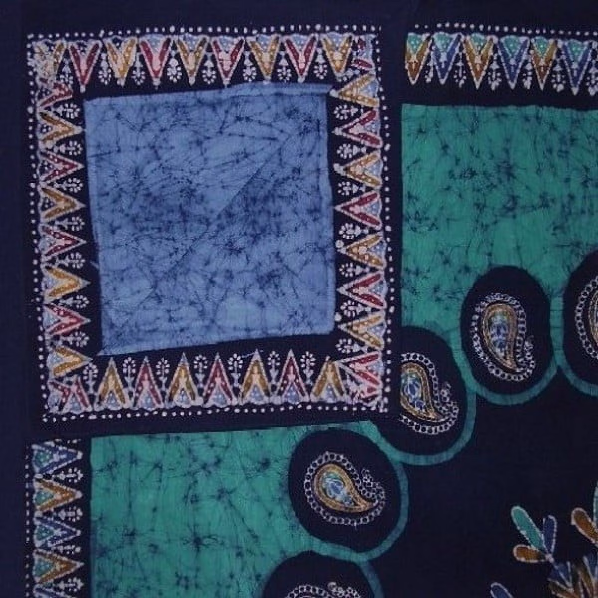 Authentic Batik Reversible Duvet Cover Cotton 106" x 96" Fits Queen-King Multi Color