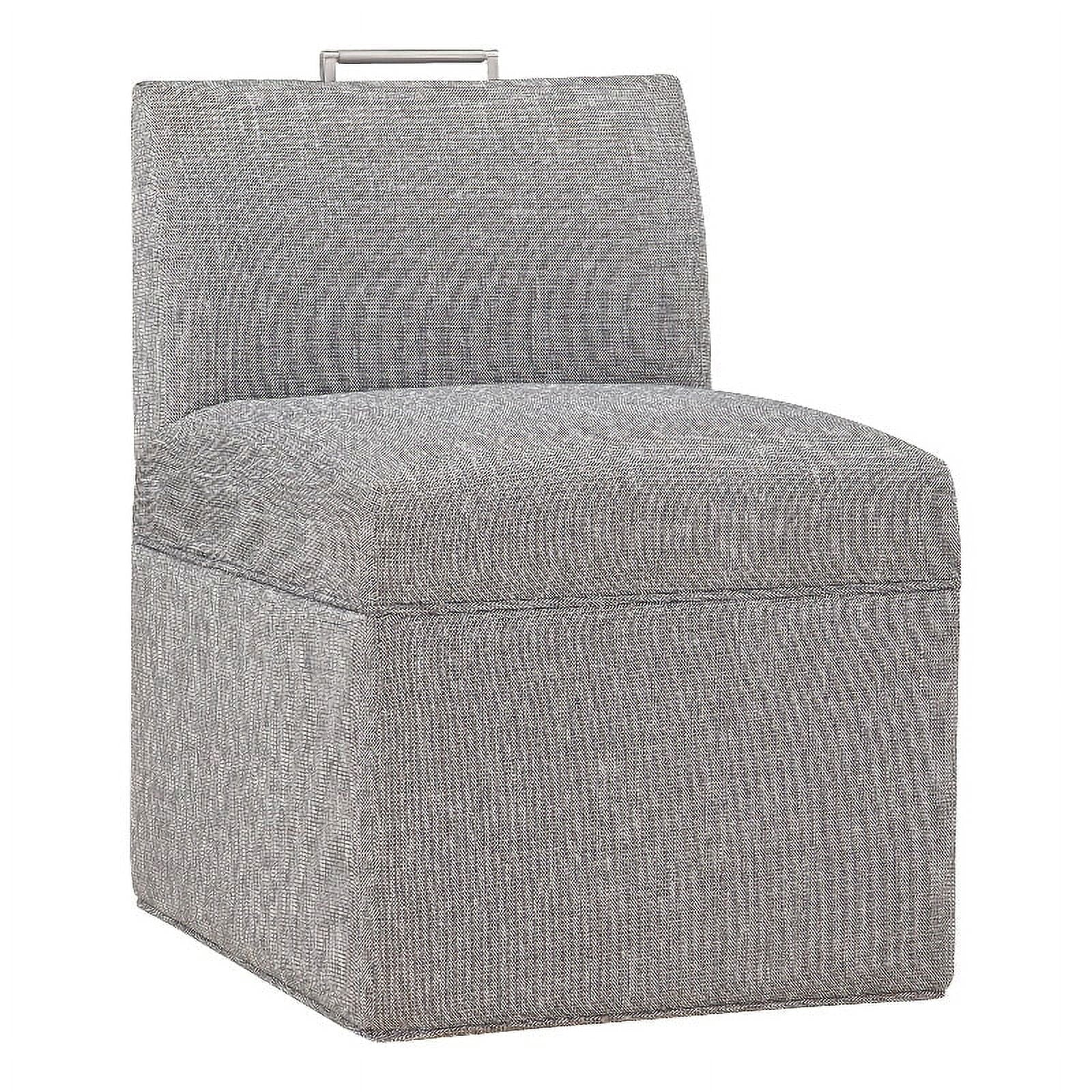 Comfort Pointe Delray Modern Fabric Upholstered Caster Chair in Ashen Gray