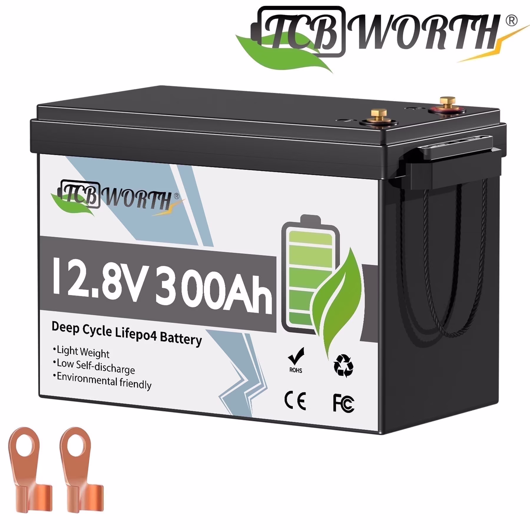 12V 300Ah LiFePO4 Battery,TCBWORTH Lithium Batteries for RV,Solar,Trolling Motors,Marine,Van,Camping,Home Energy Storage,off-Grid,Built in 200A BMS,15000+ Deep Cycles