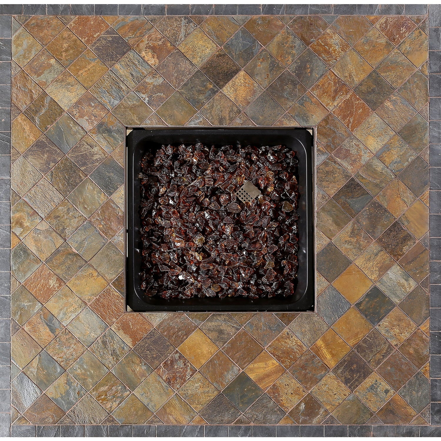 The Elizabeth, LP Gas Outdoor Fire Pit with 42-in Slate Tile Mantel