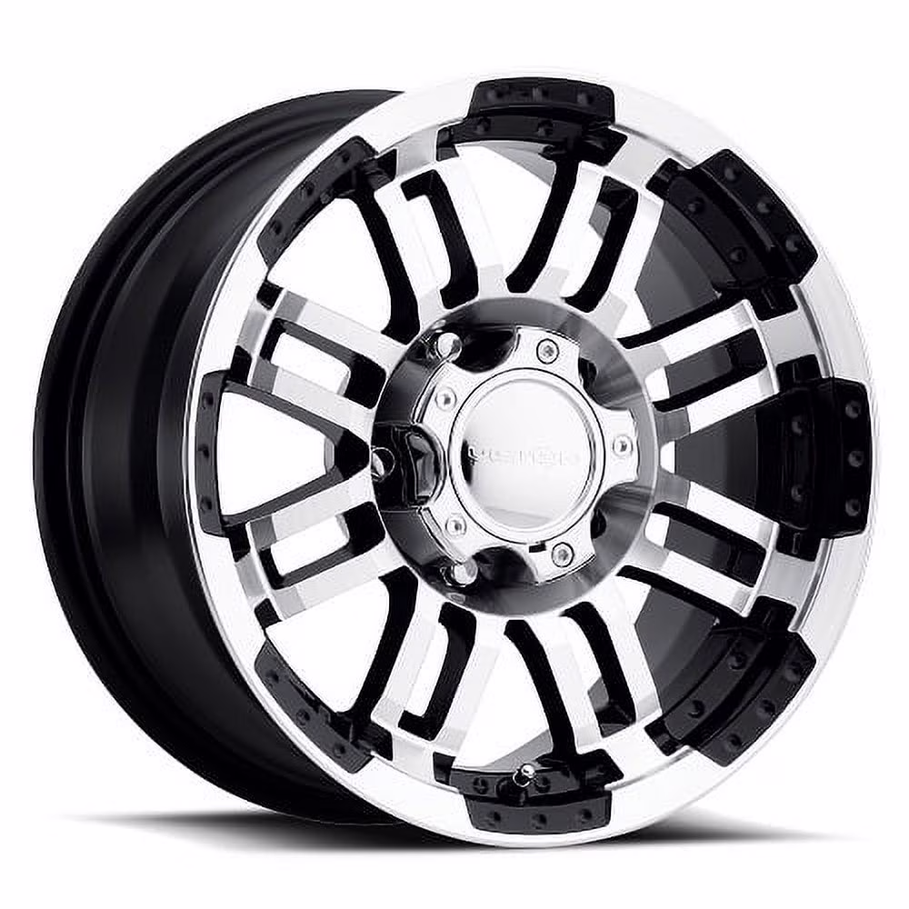 20" Vision 375 Warrior Gloss Black Machined Face Wheel 20x9 5x5 Truck Rim 10mm