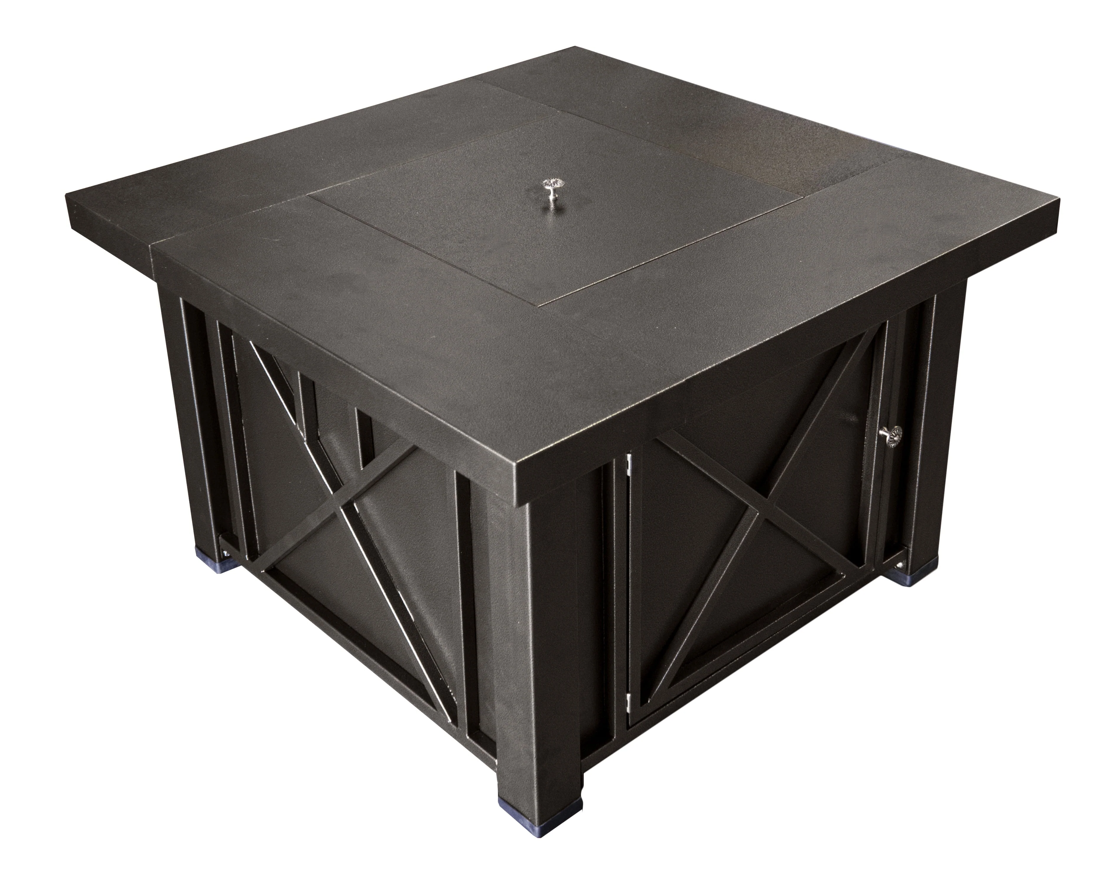 Hiland Decorative Fire Pit Hammered Bronze Finish