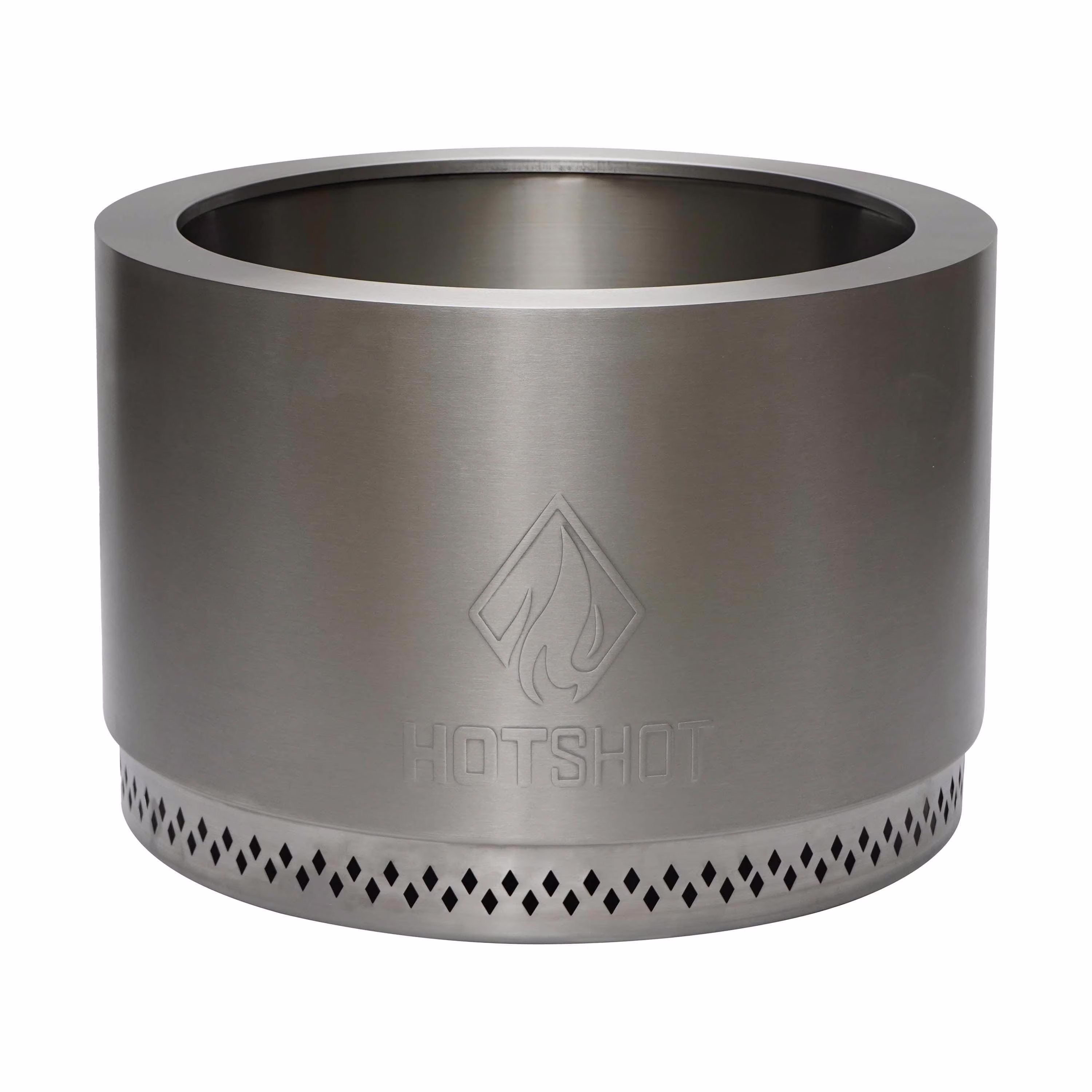 HotShot? Smokeless 19.5" Round Portable Wood Burning Stainless Steel Fire Pit with Carry Bag