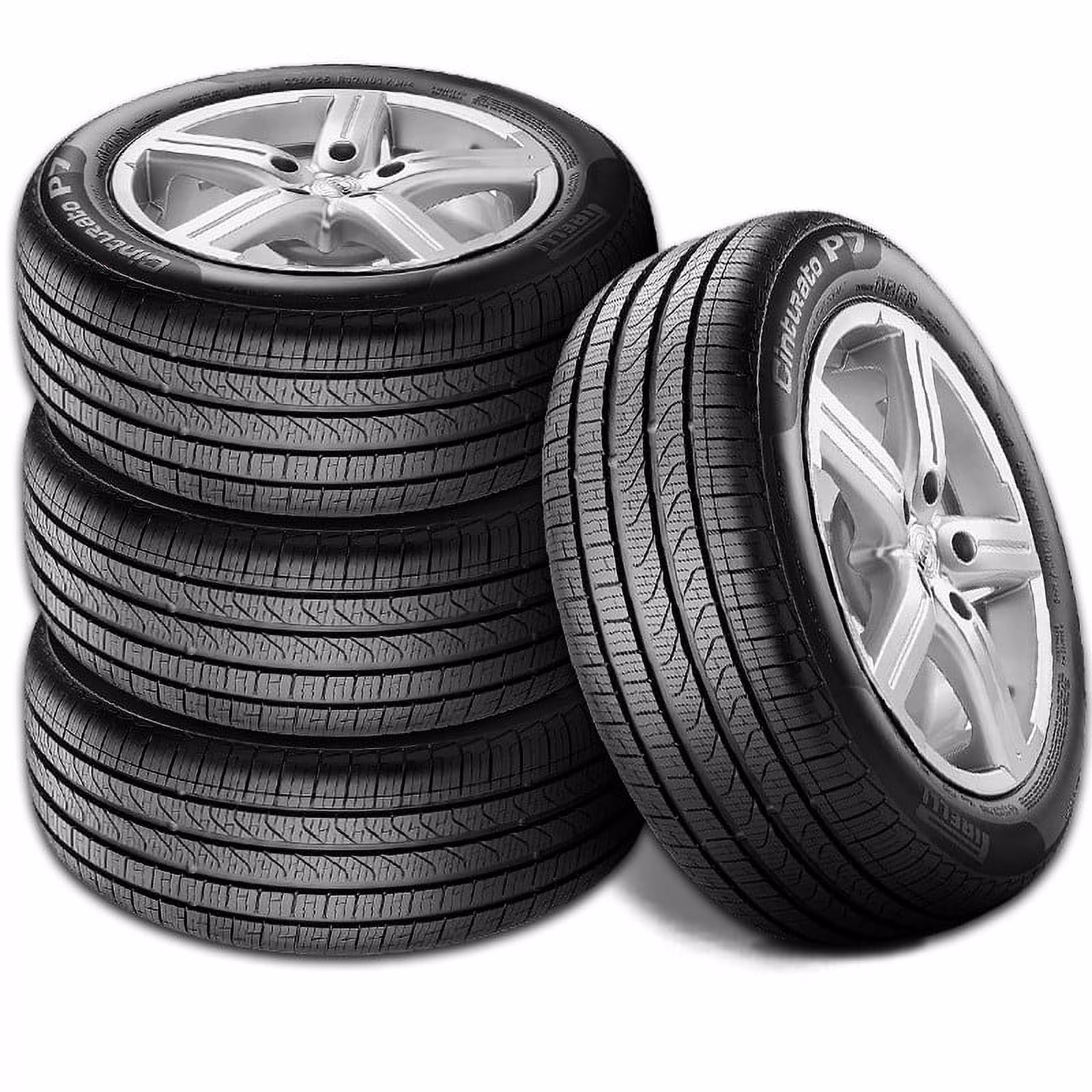 Set of 4 Pirelli Cinturato P7 All Season 225/50R17 94V Run Flat Performance Tires P2041100 / 225/50/17 / 2255017 Fits: 2012-15 Chevrolet Cruze LT, 2012-18 Ford Focus Electric