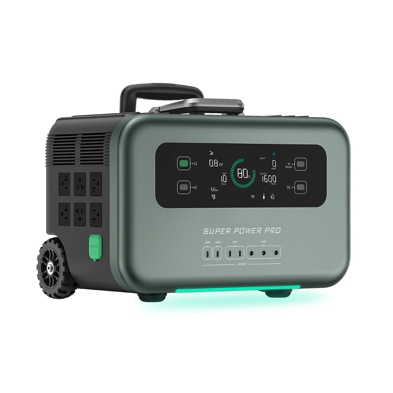 Vanpowers Portable Power Station 1440Wh Capacity Solar Generator, 2000W AC Output Portable Generator for Outdoor Camping Travel Emergency, RV, Home Backup, off-Grid