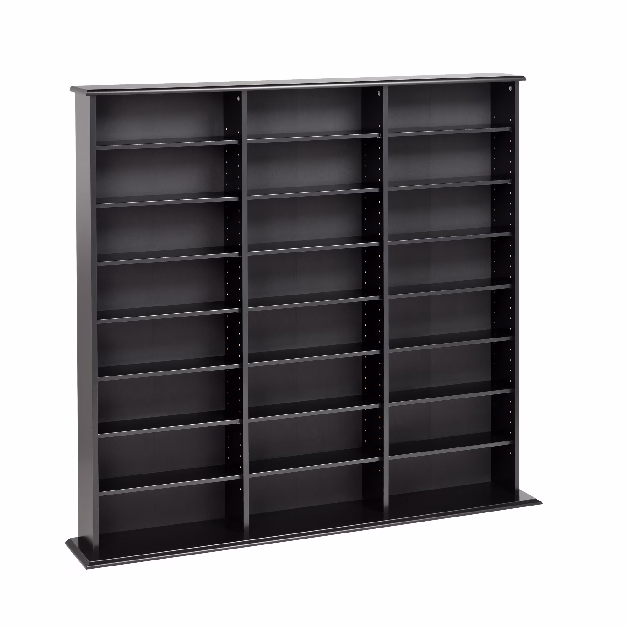 Prepac 51" Triple CD DVD Wall Media Storage Rack in Black