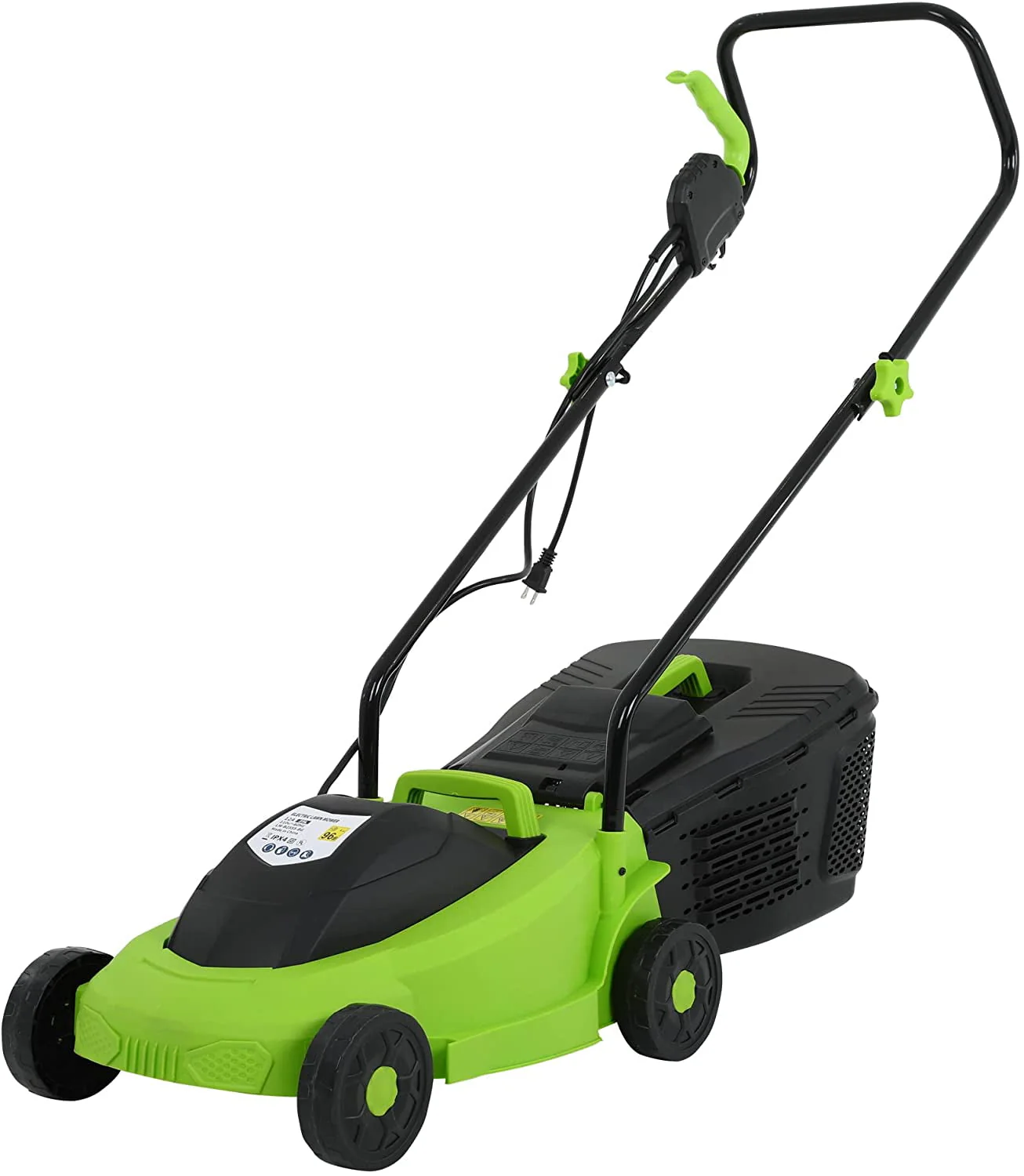 Electric Lawn Mower Grass Cutter Machine,Corded, 12 Amp, 13-Inch with Collection Box，Green