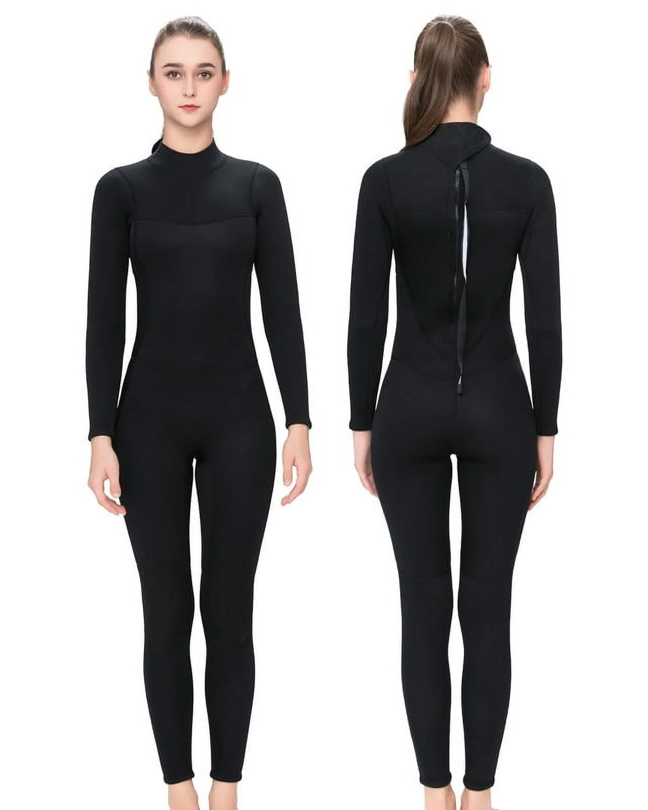FLEXEL Women Full Wetsuit Men 3mm Neoprene Surfing Wet Suit Back Zipper Cold Water Sports Swimsuit