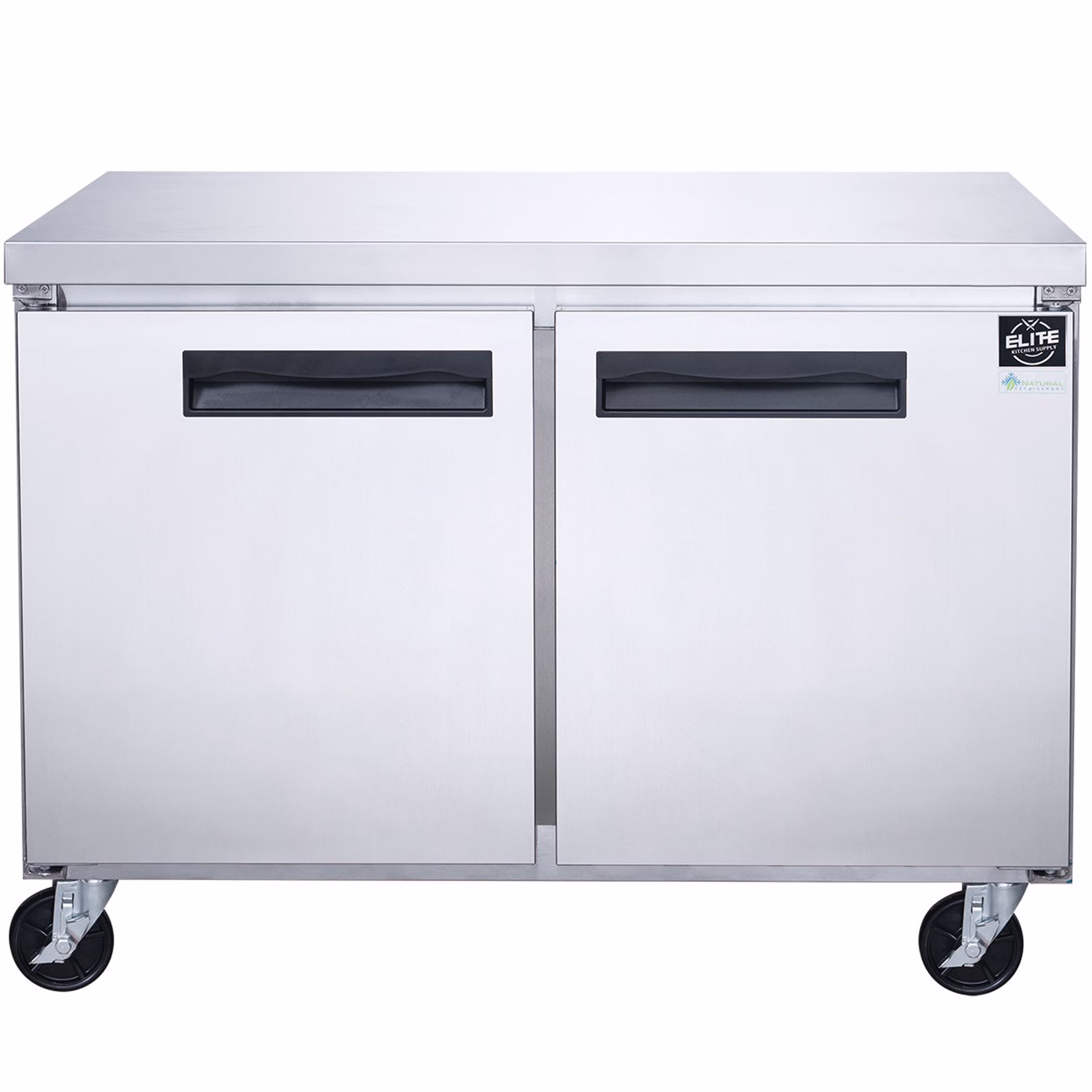 48 in. 2-Door Undercounter Freezer in Stainless Steel 12.3 Cu.Ft. Commercial Freezer NSF ETL