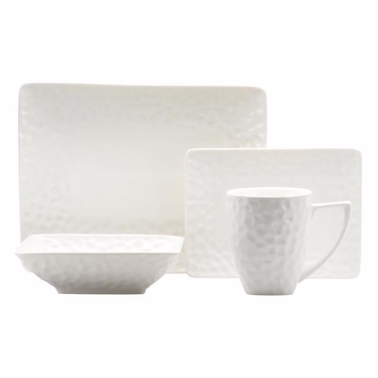 Red Vanilla RV750-516 Vanilla Marble Rectangular Dinner Set - 16 Piece
