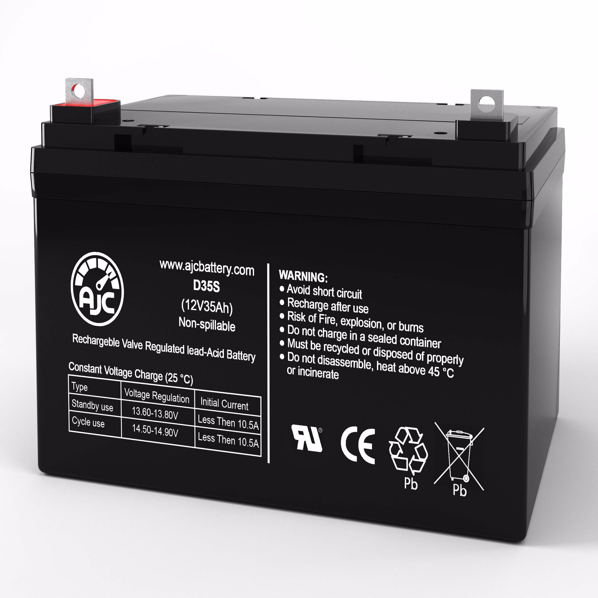 Go-Ped ESR 750EX 12V 35Ah Electric Scooter Battery - This Is an AJC Brand Replacement