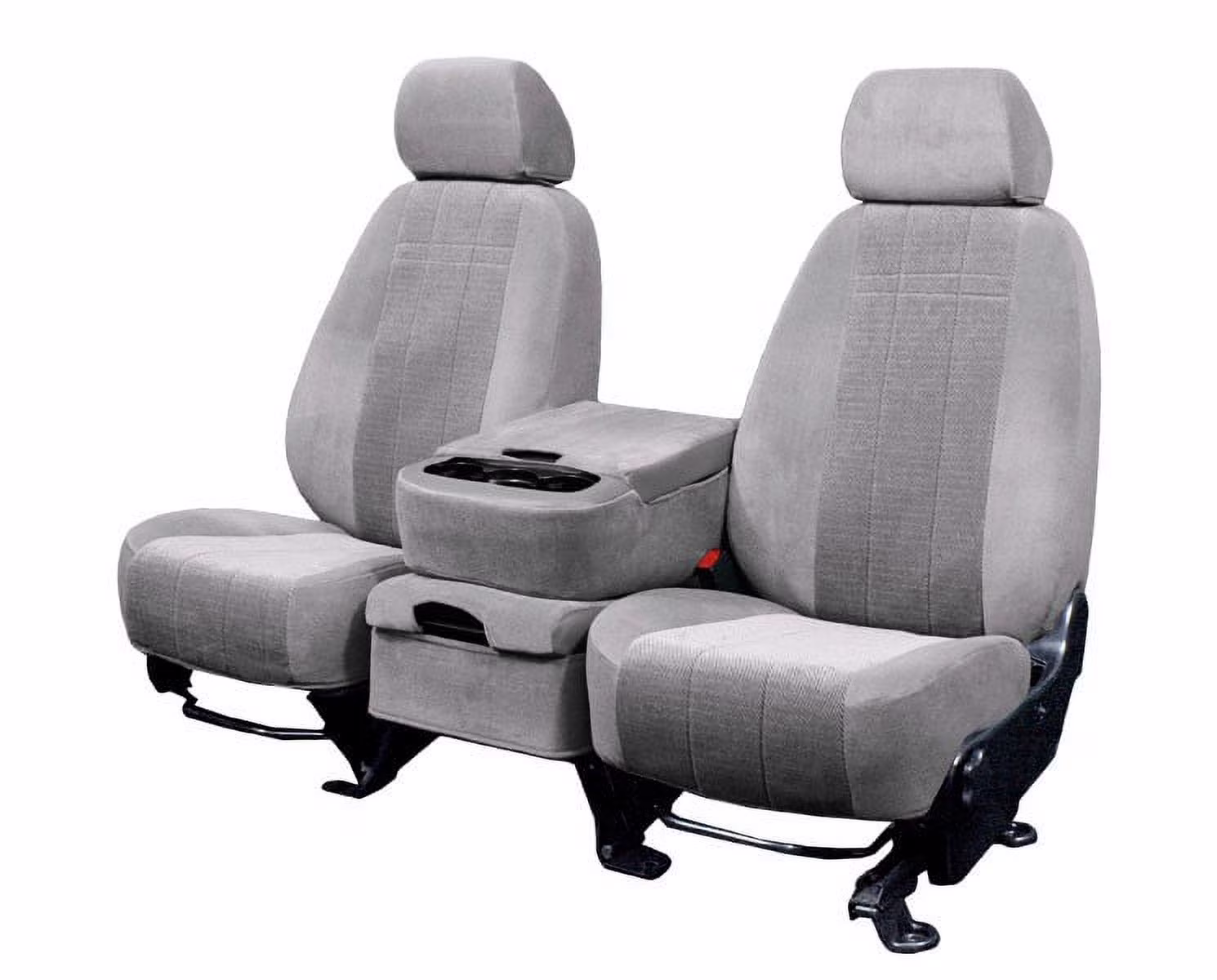 CalTrend Rear Velour Seat Covers for 2001-2007 Toyota Sequoia - TY146-08RR Light Grey Premier Insert with Classic Trim