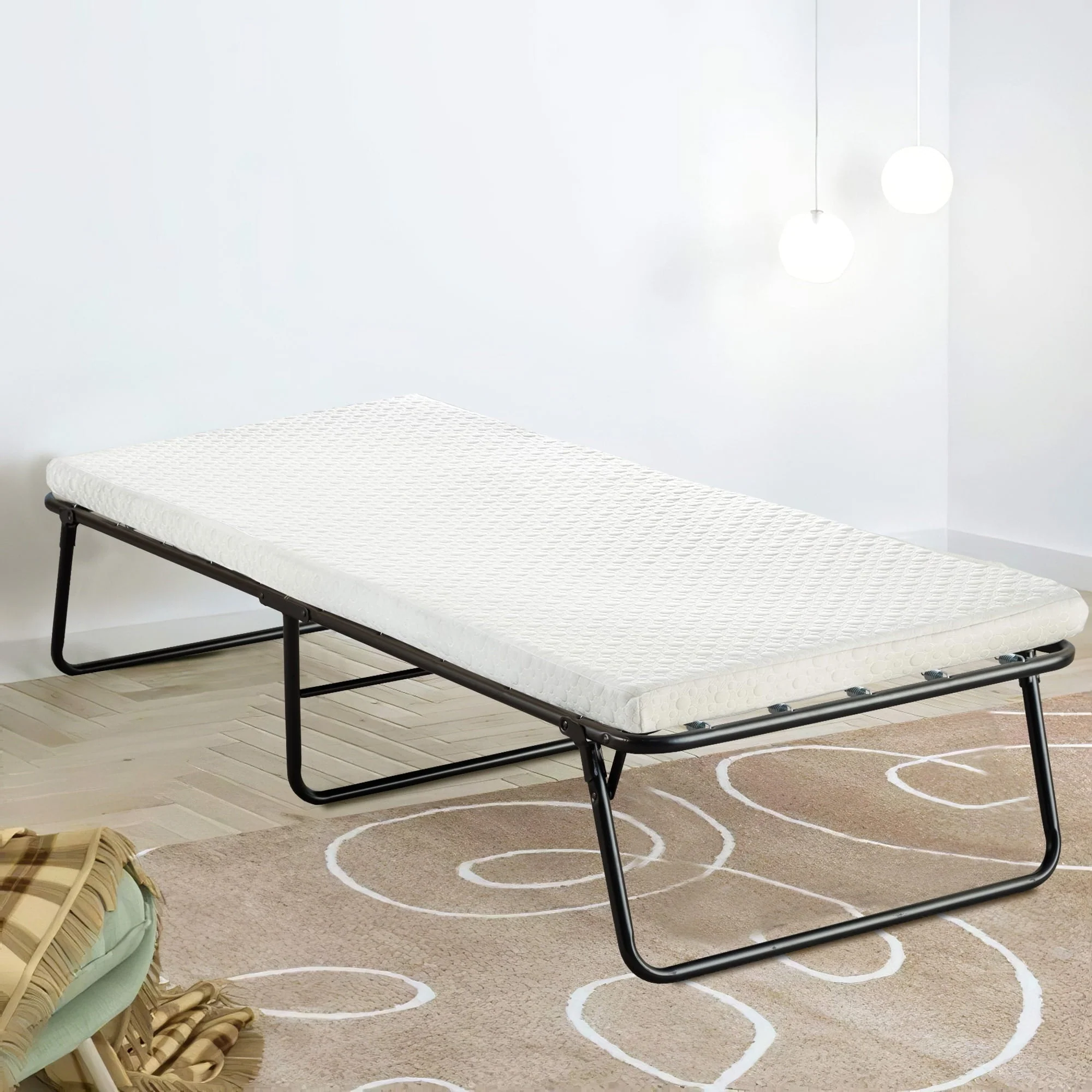 Onetan , 14 Folding Bed with Luxurious Memory Foam Mattress, Portable Guest Bed Twin