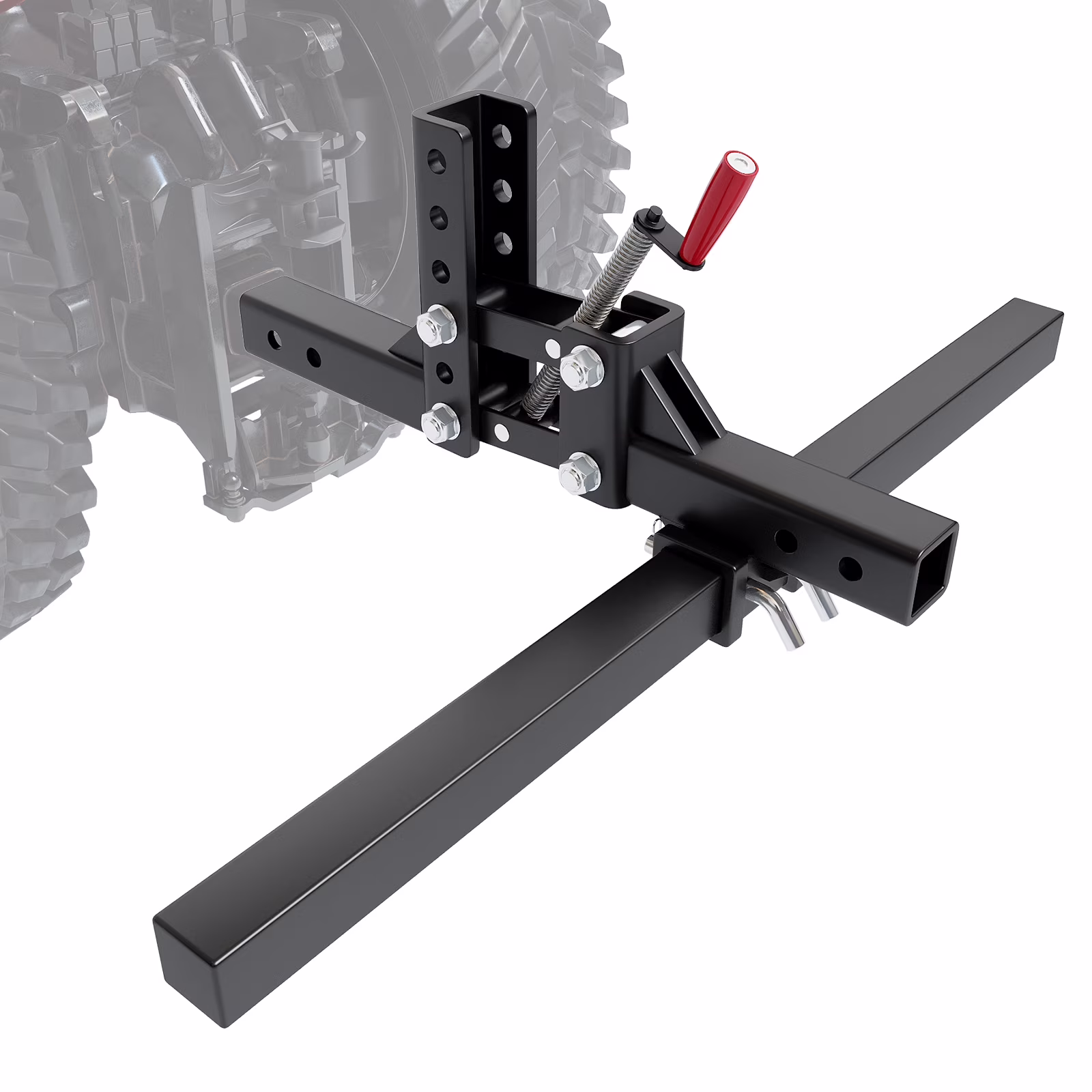 ATV/UTV Lift System Attachments,Manual Implement Lift 1-Point Implements Pro with 2" Receivers,Quick-Attach Accessories1-Point Lift System for ATV/UTV, 50 Inches Width,Height Adjust