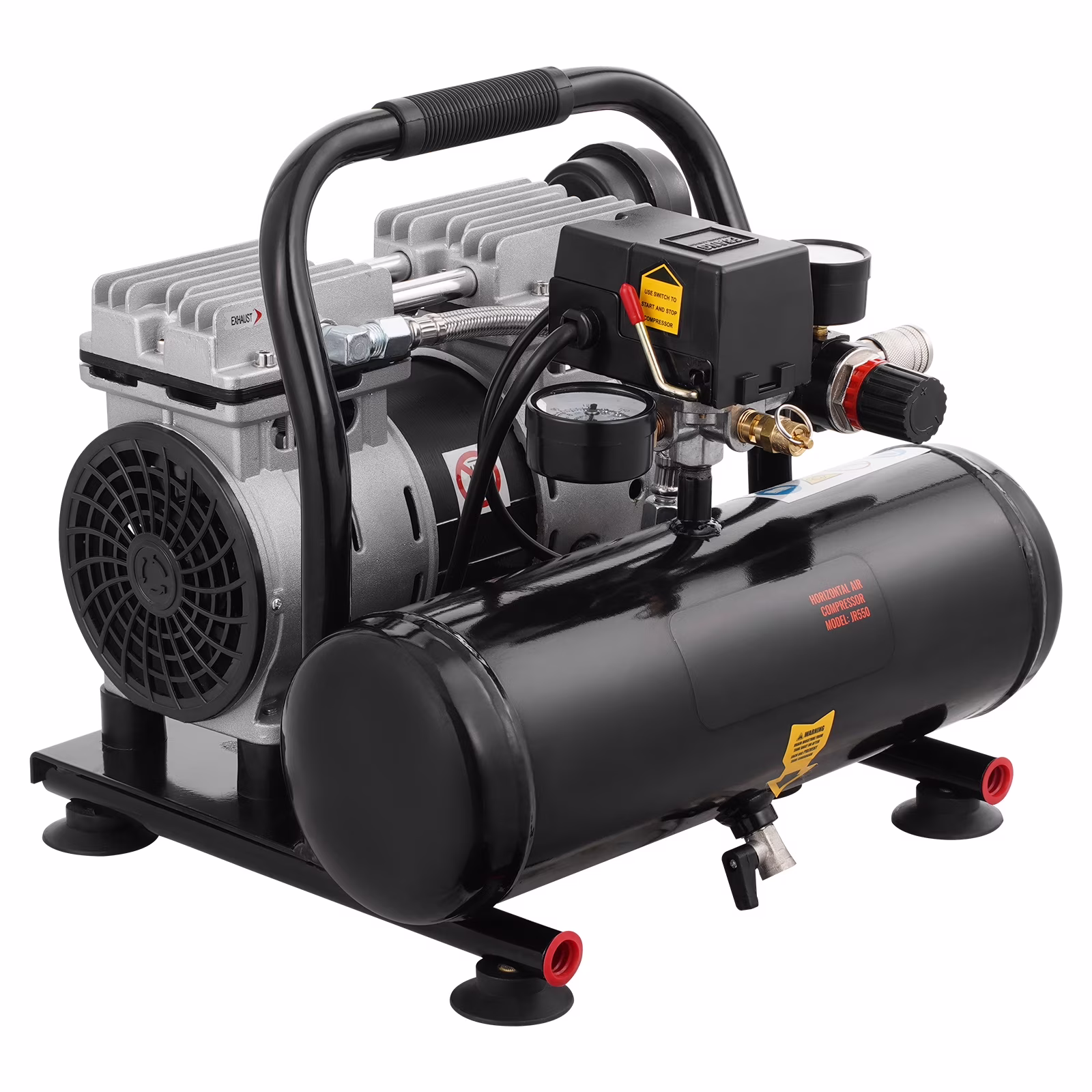 KFFKFF Air Compressor with 1 Gallon Steel Tank, 1HP, 1.5 CFM at 90PSI & Max Pressure of 120PSI, Oil-Free Operation, 78dB Low Noise Level, Ideal for Automotive Maintenance, Tire Inflation