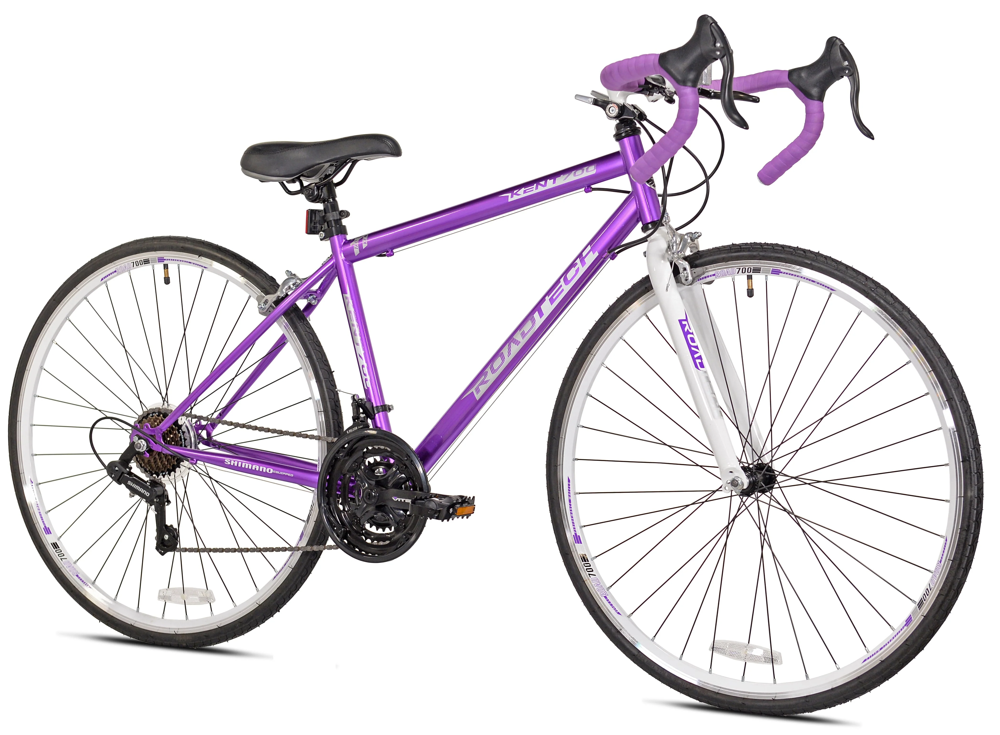 Kent Bicycles 700c Women's RoadTech Road Bicycle, Purple/White