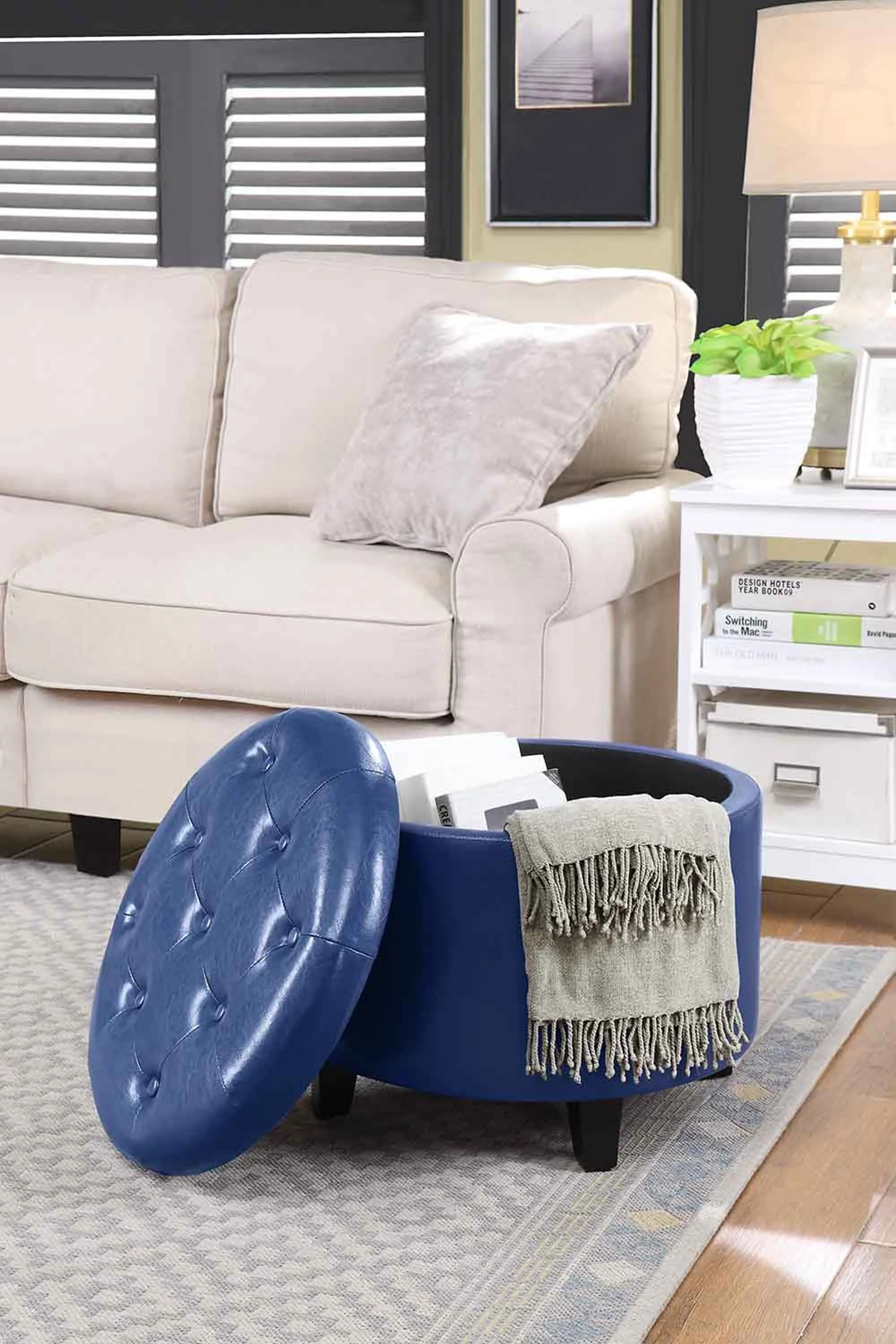Convenience Concepts Designs4Comfort Round Ottoman