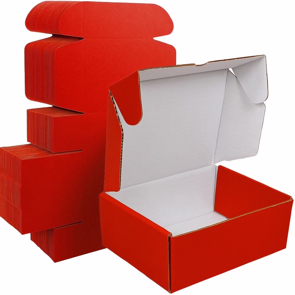 Ucanpack Heavy Duty Deluxe Mailer Box (200lb Test) Medium Cardboard Moving Box Red ,11? x 7? x 3?" - 50 Pcs