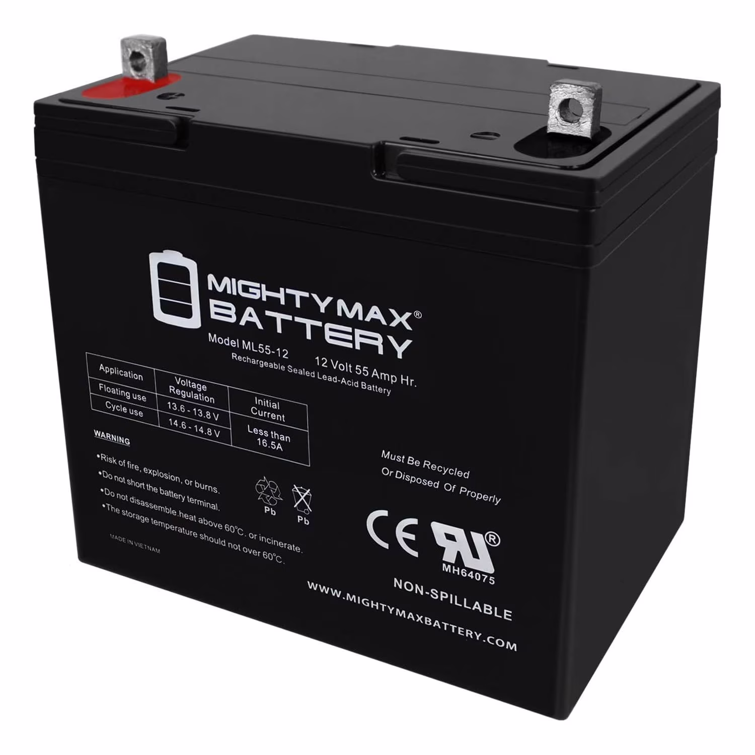 12V 55Ah SLA Battery for Pride Mobility Legend XL