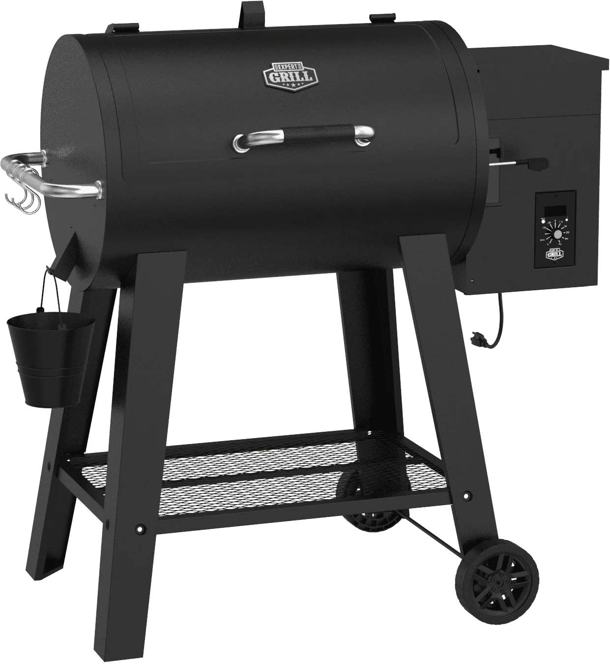 Grill 28" Pellet Grill in Black with 22lb Capacity Hopper