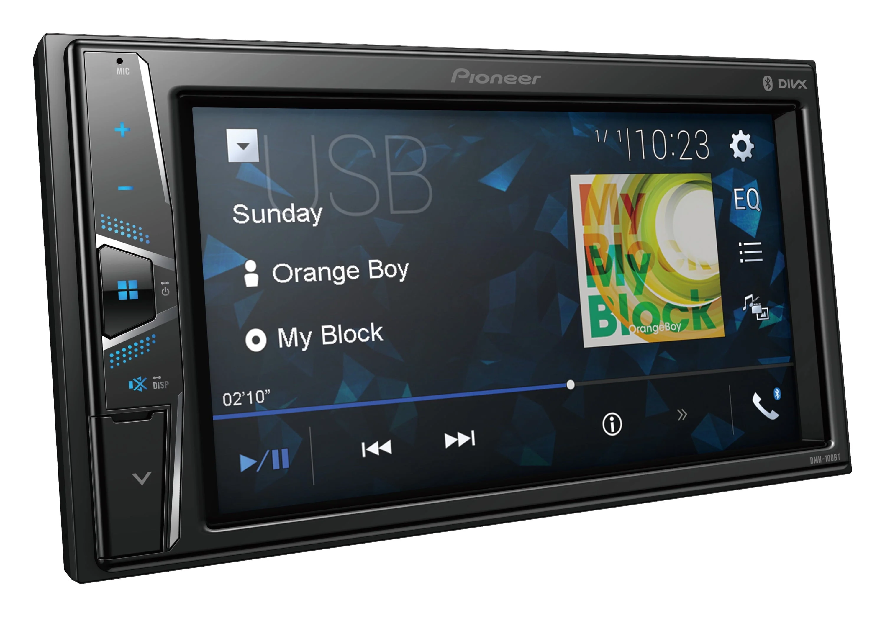 Pioneer DMH-100BT In-Dash Receiver with 6.2" Touchscreen and Bluetooth,Double DIN,Backup Camera Ready