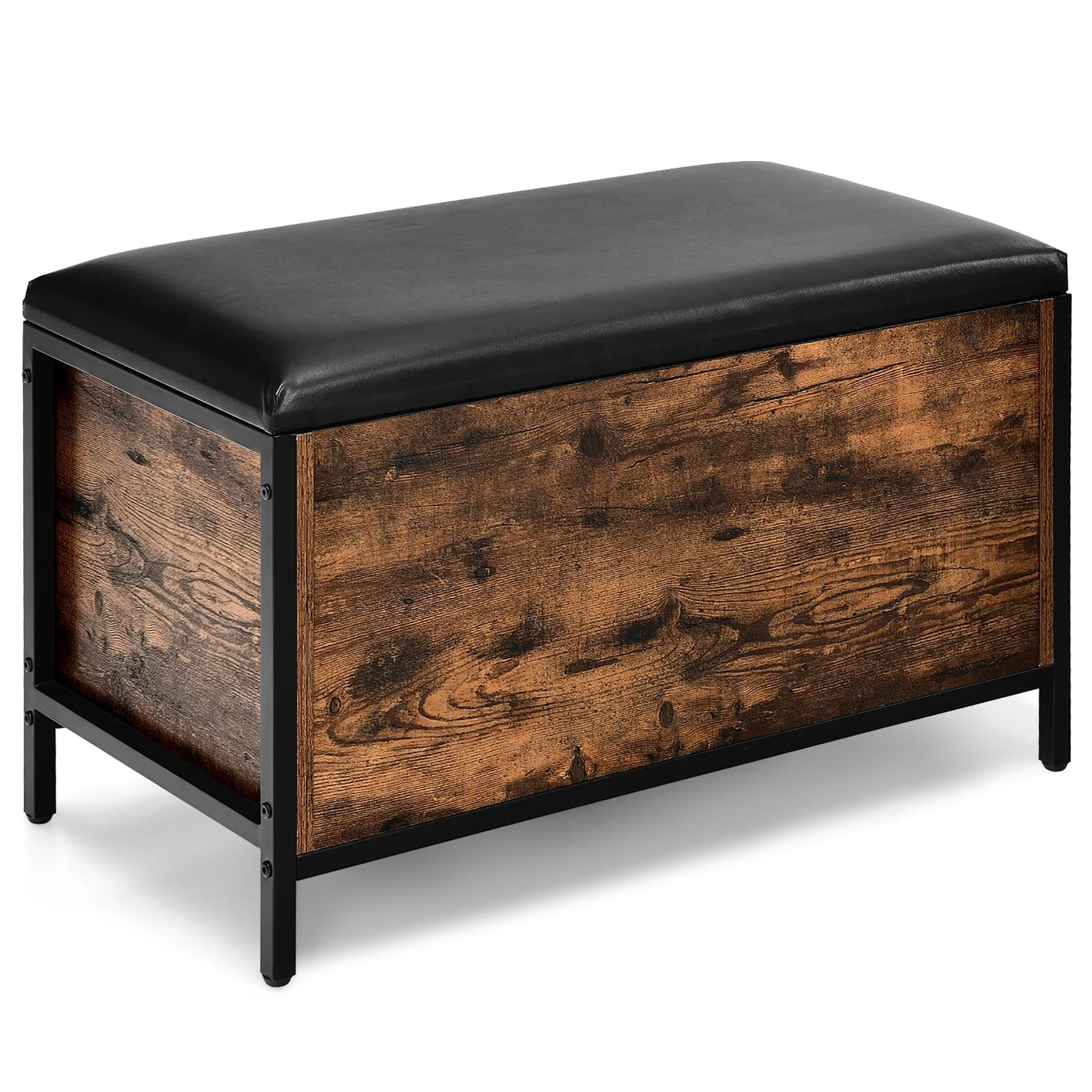 Costway Entryway Storage Bench Flip Top Ottoman Bed End Stool w/Padded Seat