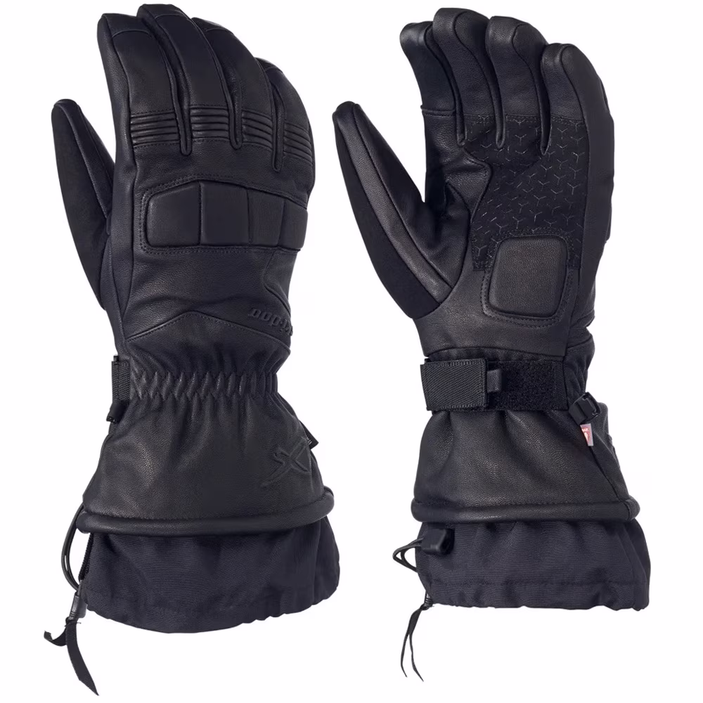 Ski-Doo X-Team Leather Gauntlet Snowmobile Gloves Black 4463560990