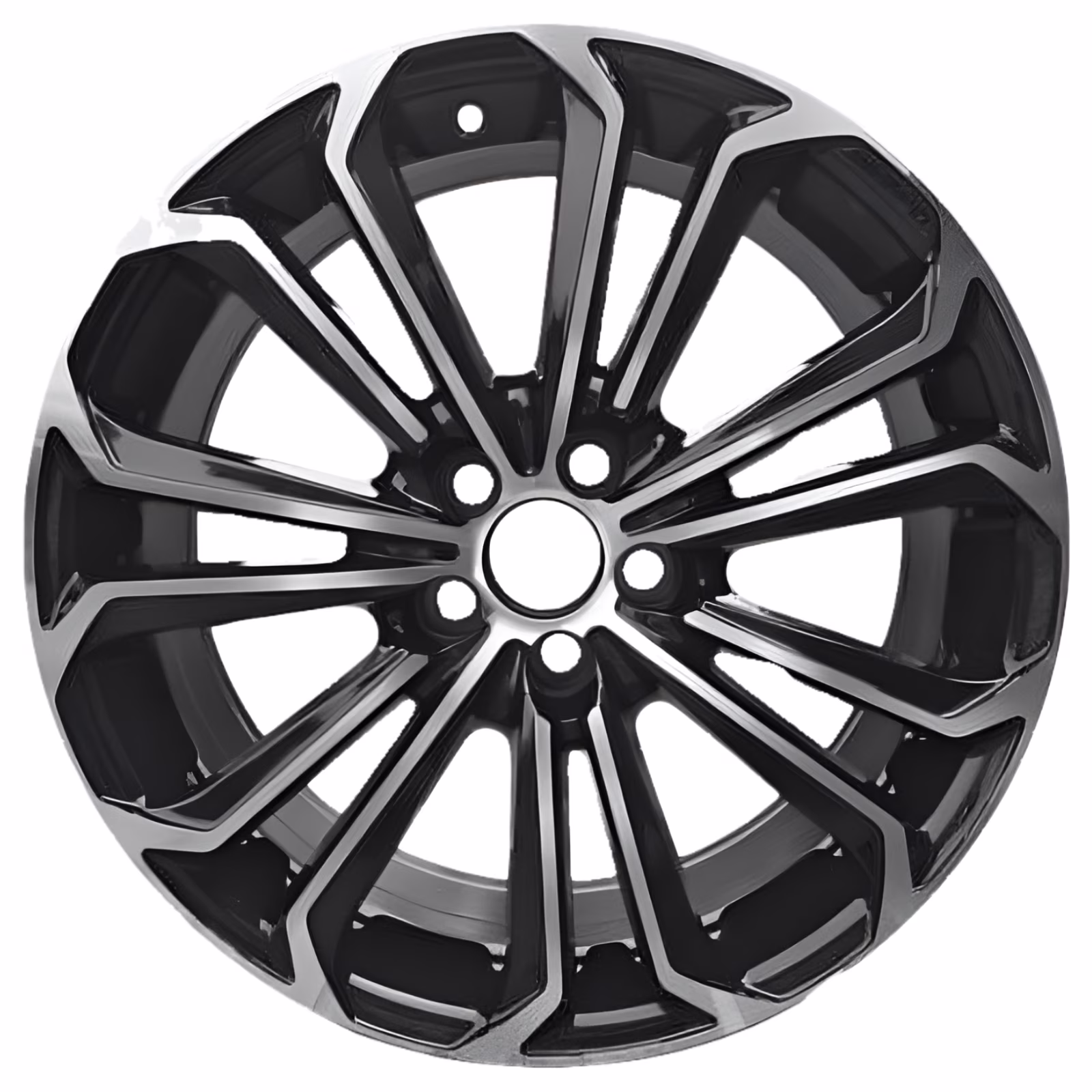 Rim for 2014-2016 Toyota Corolla 17x7 Inch Black Machine Face (Diamond Cut) Aluminum Rim - OE Direct Replacement - Wheel Direct Fit